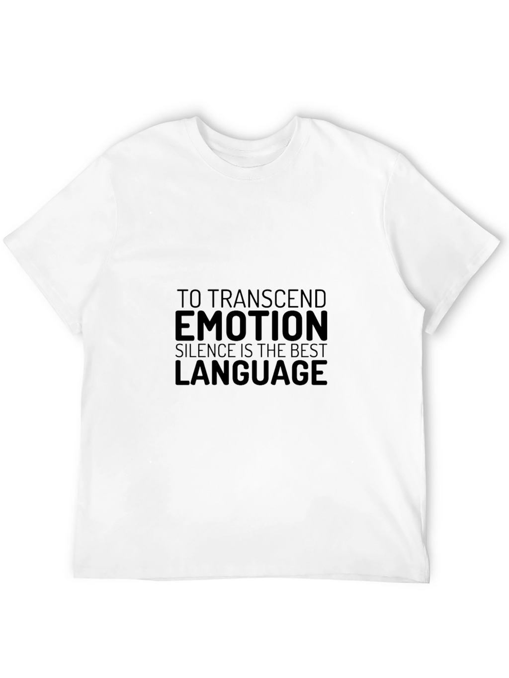 Emotion Silence Graphic Black T-Shirt