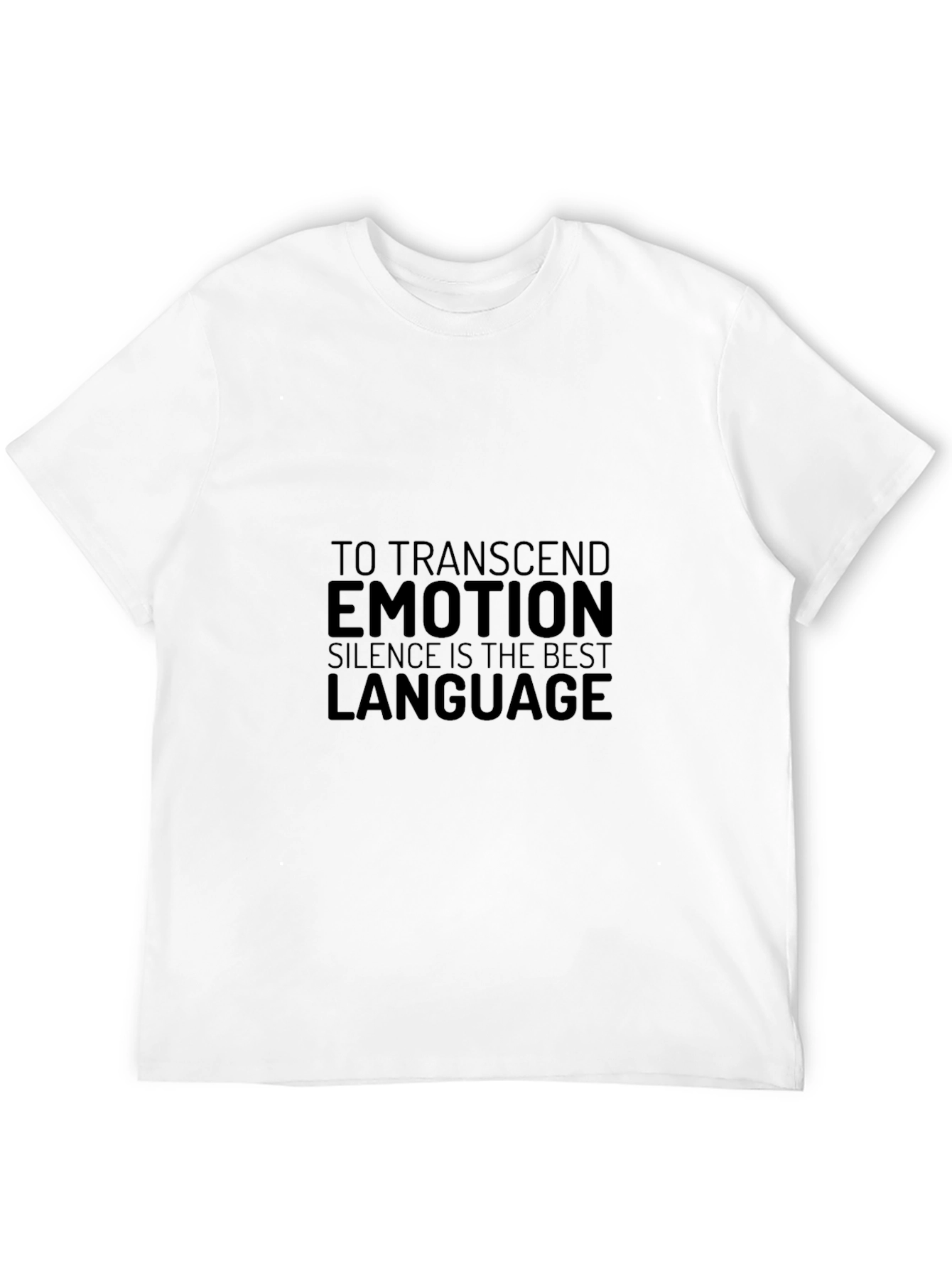 Emotion Silence Graphic Black T-Shirt