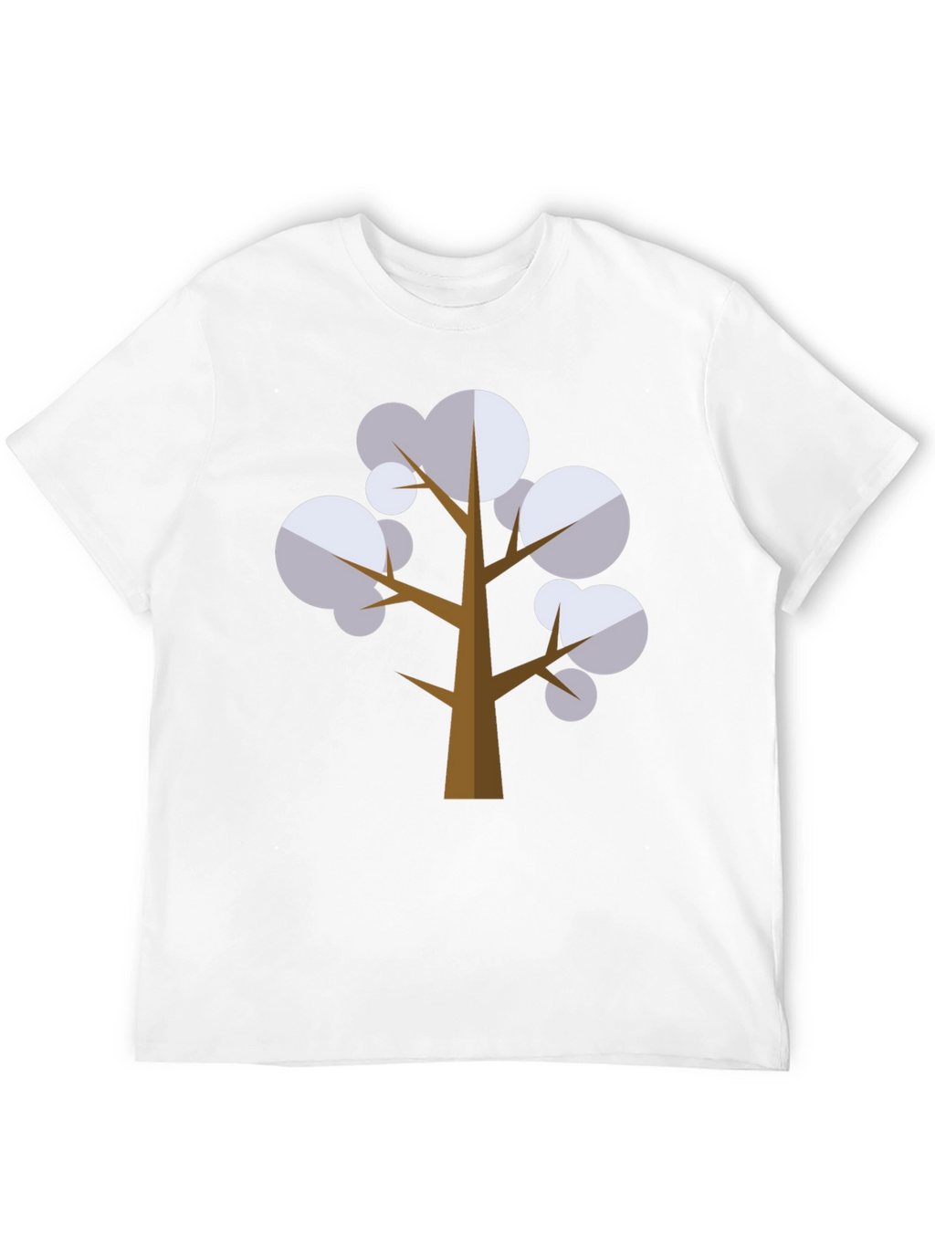 Geometric Tree Graphic Tee - Black