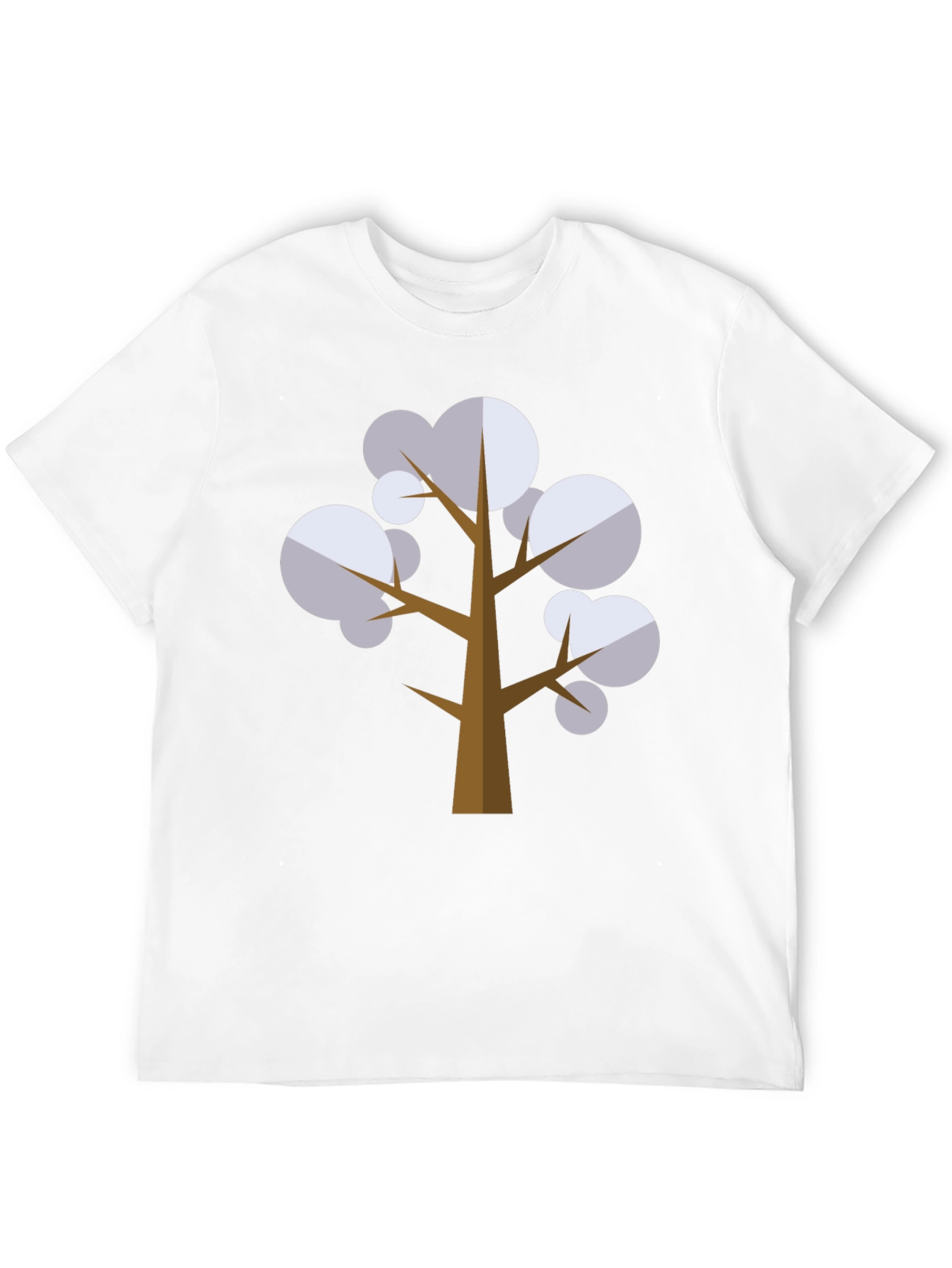 Geometric Tree Graphic Tee - Black