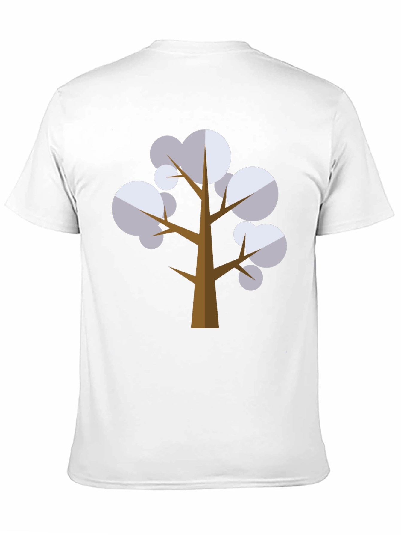 Geometric Tree Graphic Tee - Black