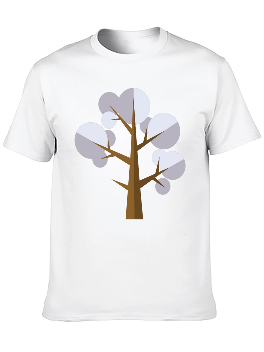 Geometric Tree Graphic Tee - Black