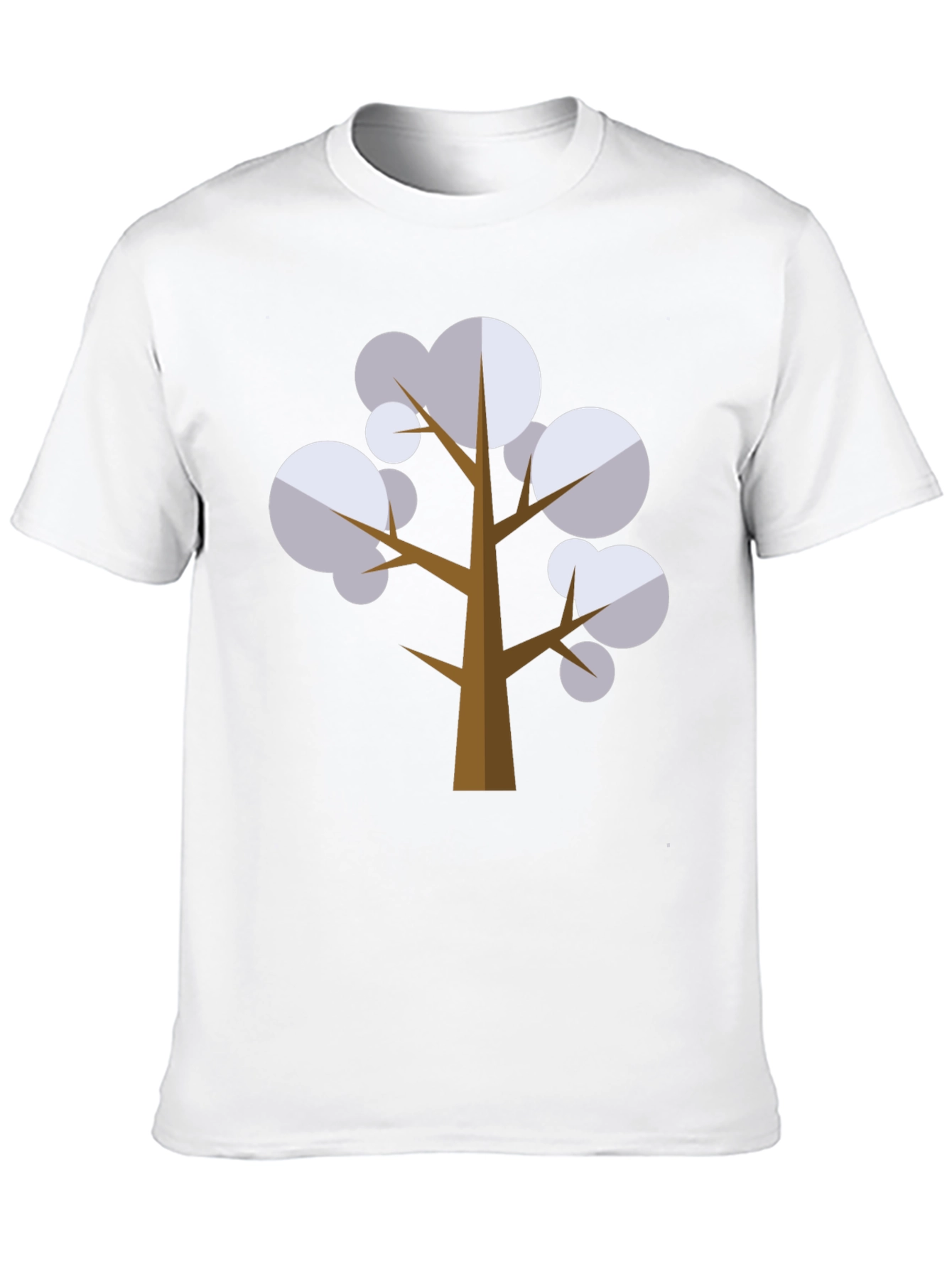 Geometric Tree Graphic Tee - Black