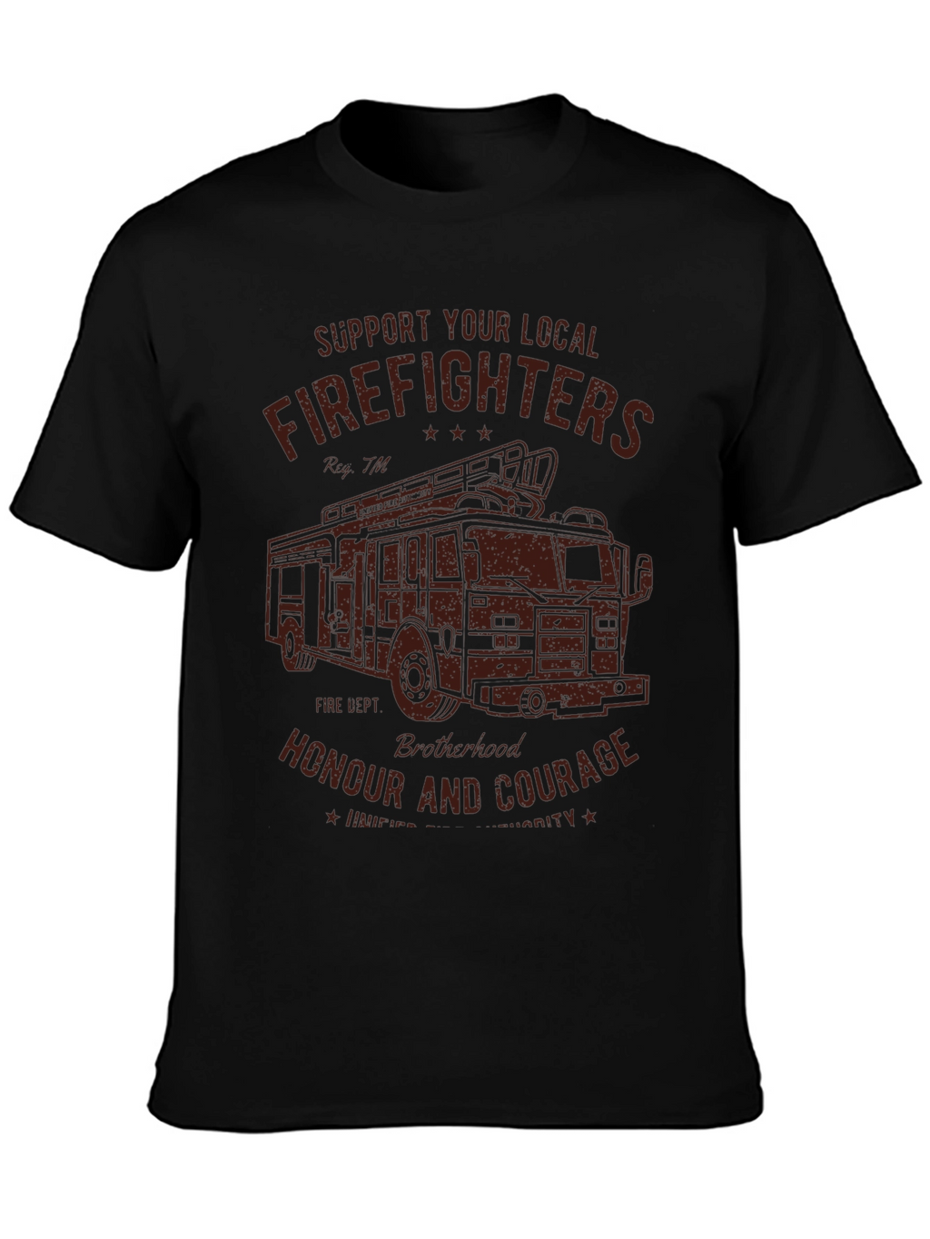 Firefighters Support Graphic Tee - Black
