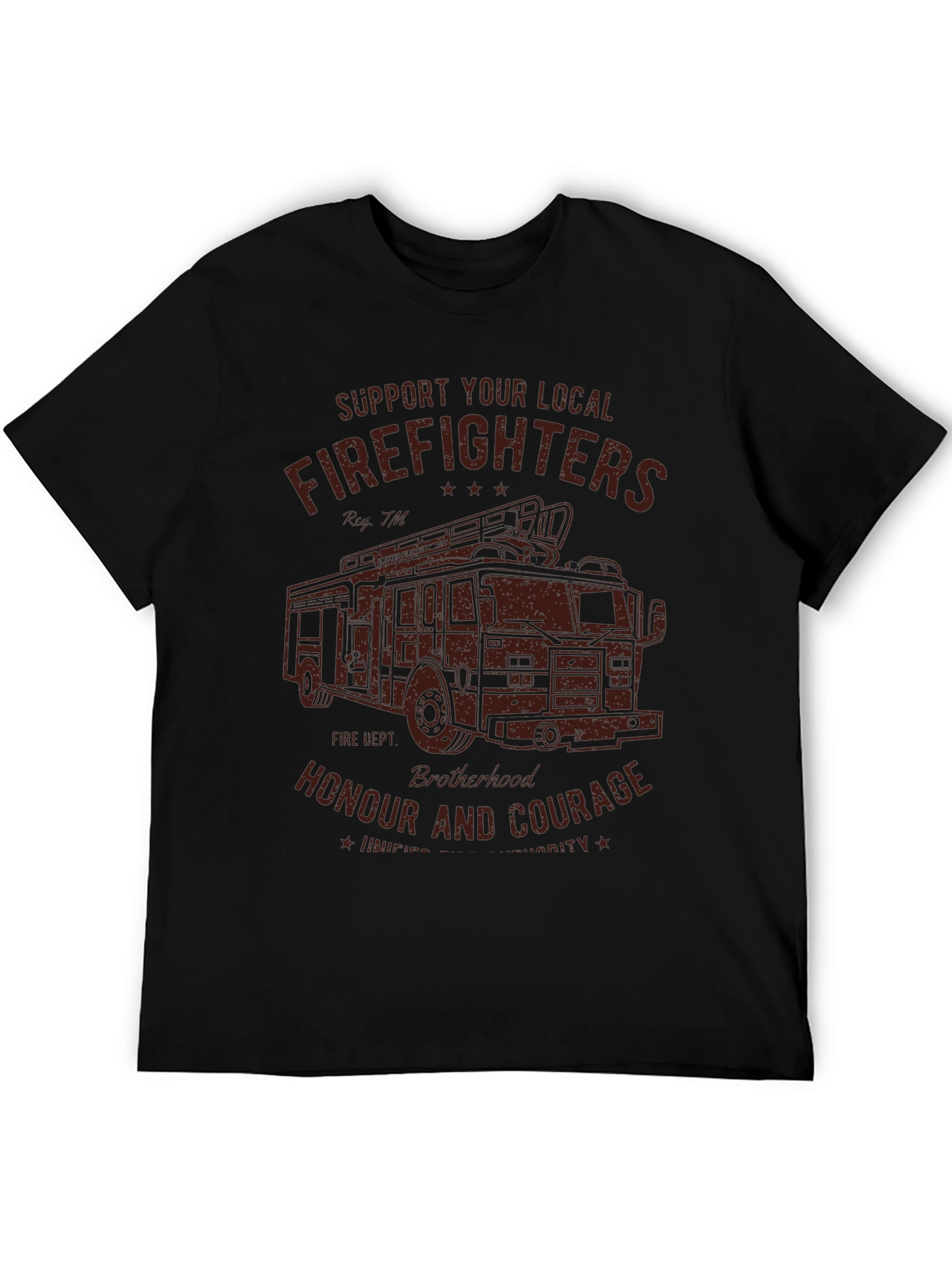 Firefighters Support Graphic Tee - Black