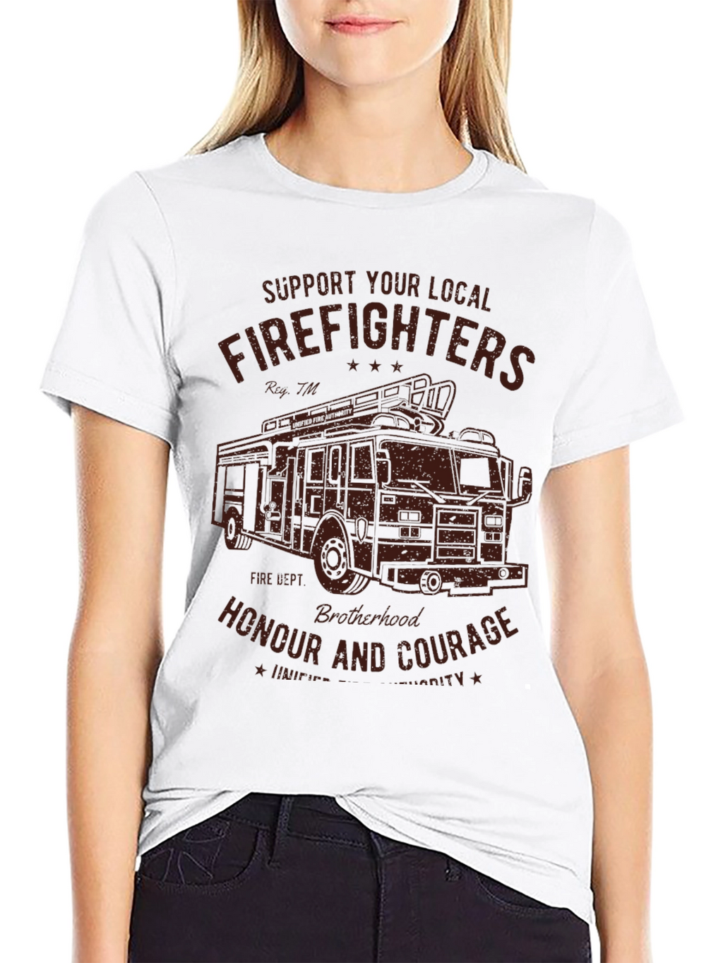 Firefighters Support Graphic Tee - Black