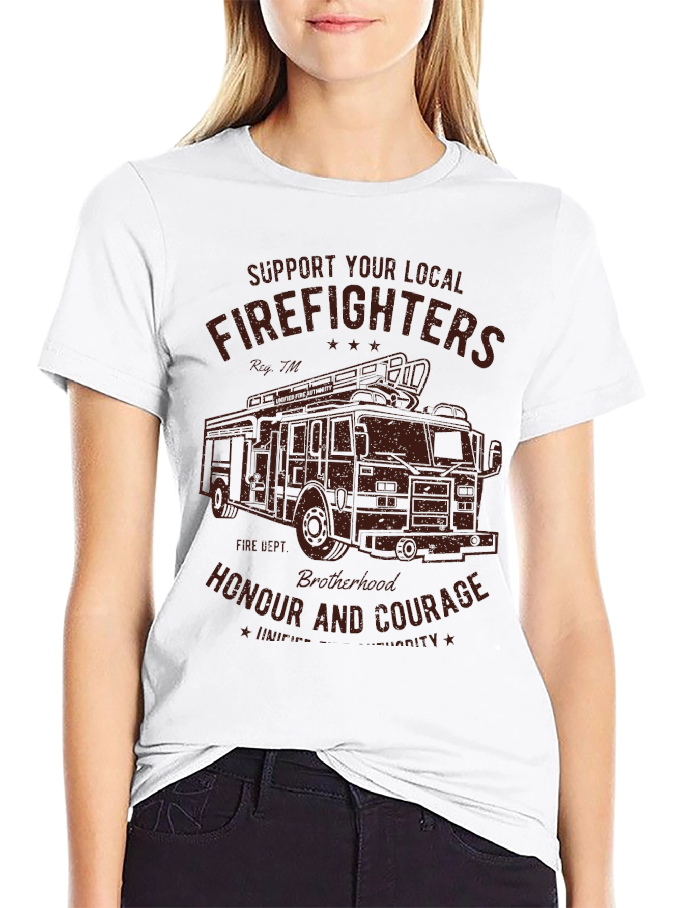 Firefighters Support Graphic Tee - Black