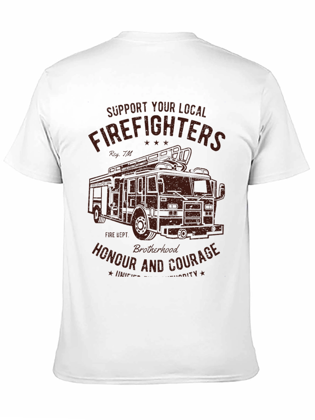 Firefighters Support Graphic Tee - Black