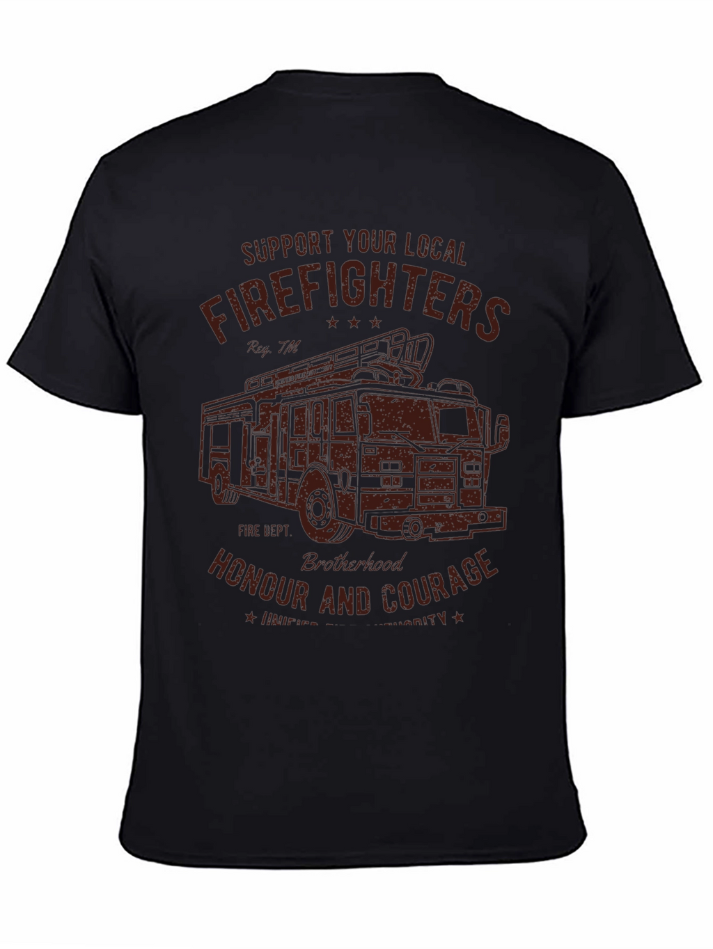 Firefighters Support Graphic Tee - Black