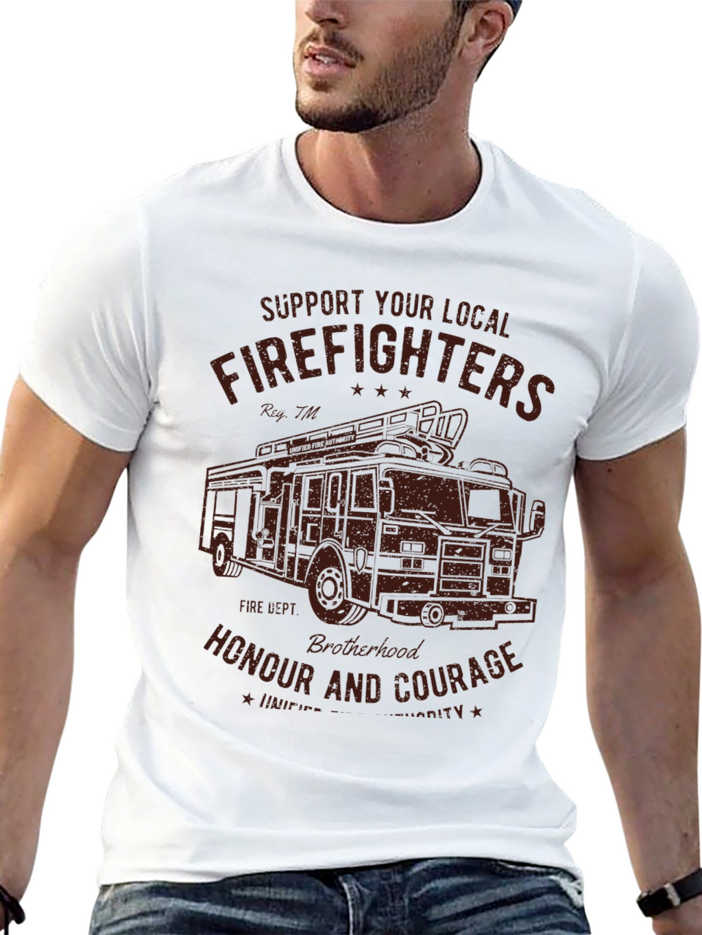 Firefighters Support Graphic Tee - Black
