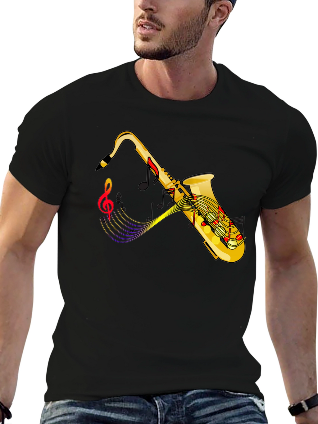 Saxophone Music T-Shirt - Cool Musician Tee