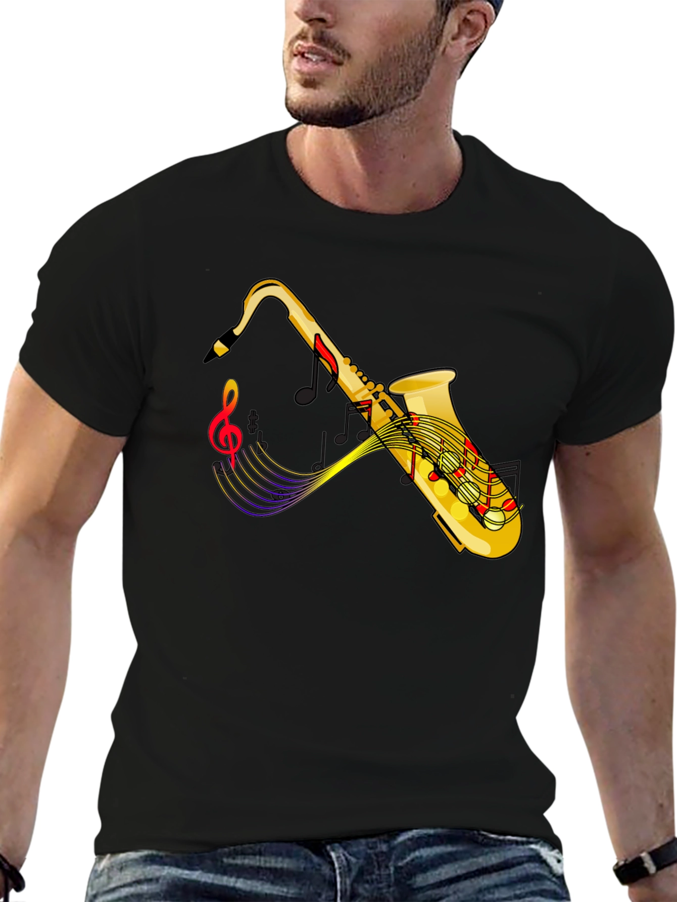 Saxophone Music T-Shirt - Cool Musician Tee