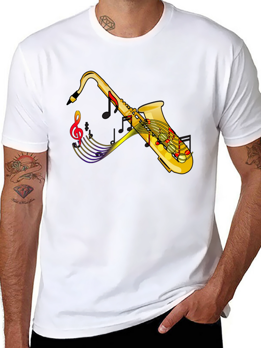 Saxophone Music T-Shirt - Cool Musician Tee