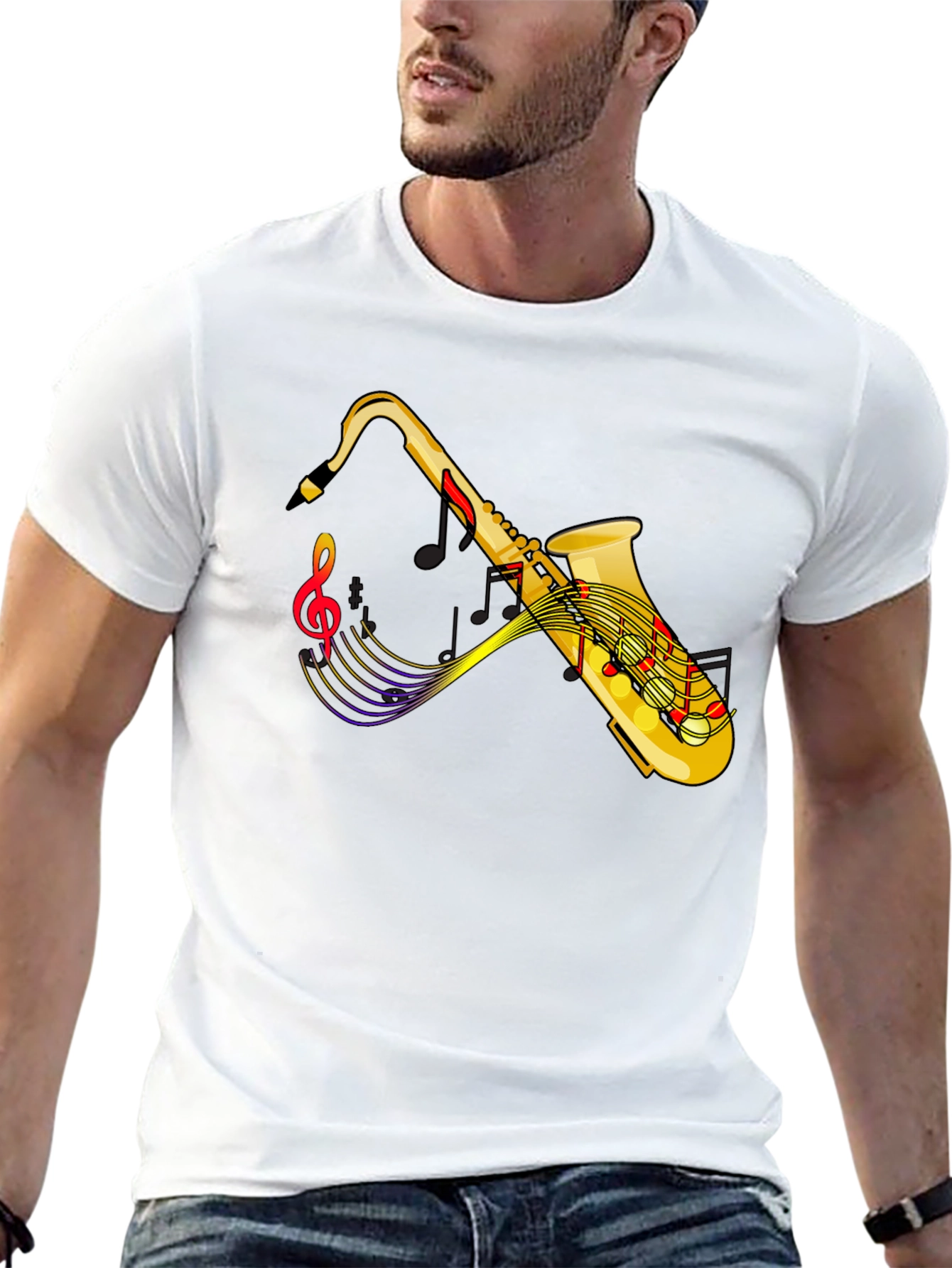 Saxophone Music T-Shirt - Cool Musician Tee