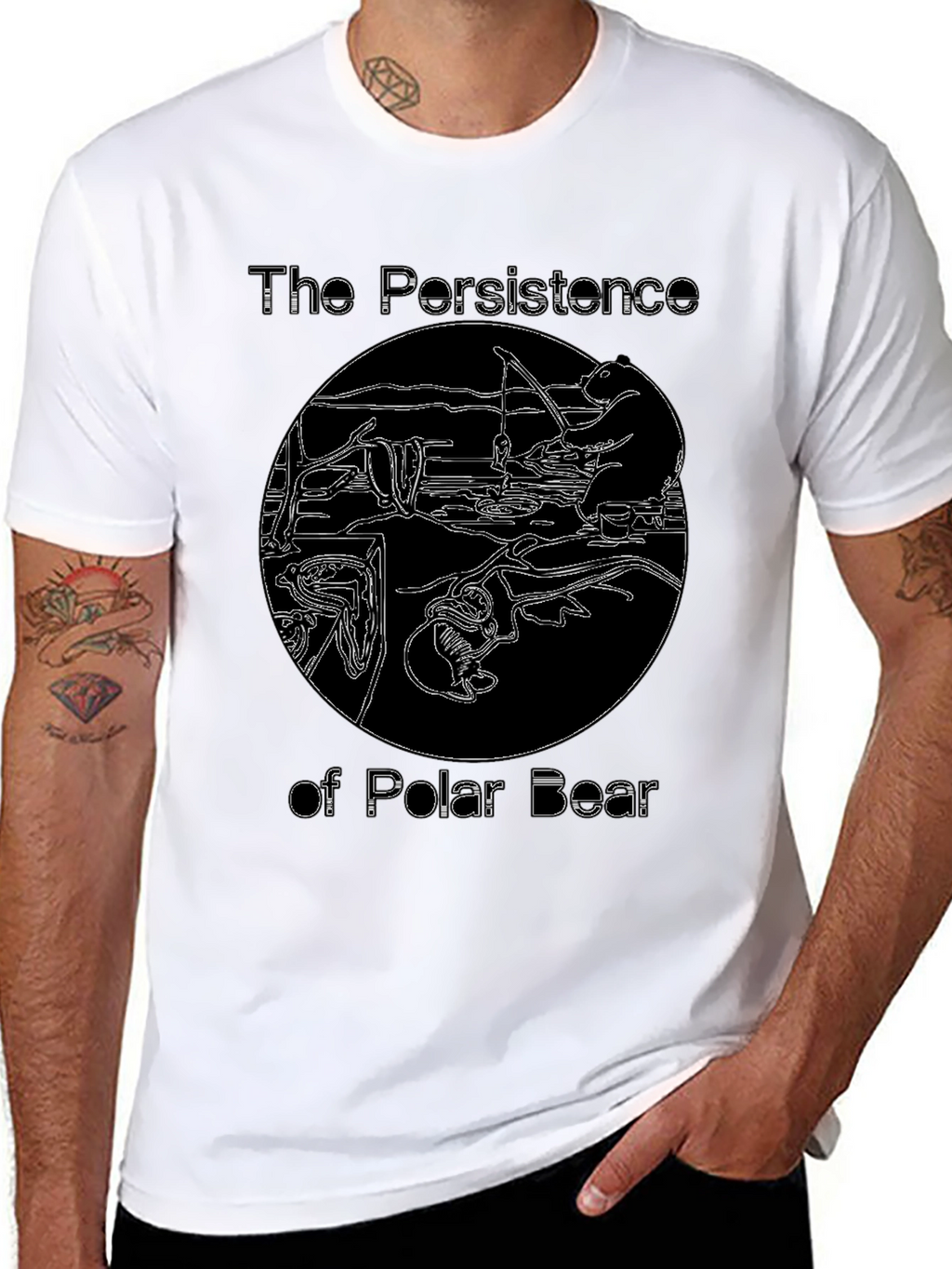 The Persistence of Polar Bear Graphic T-Shirt