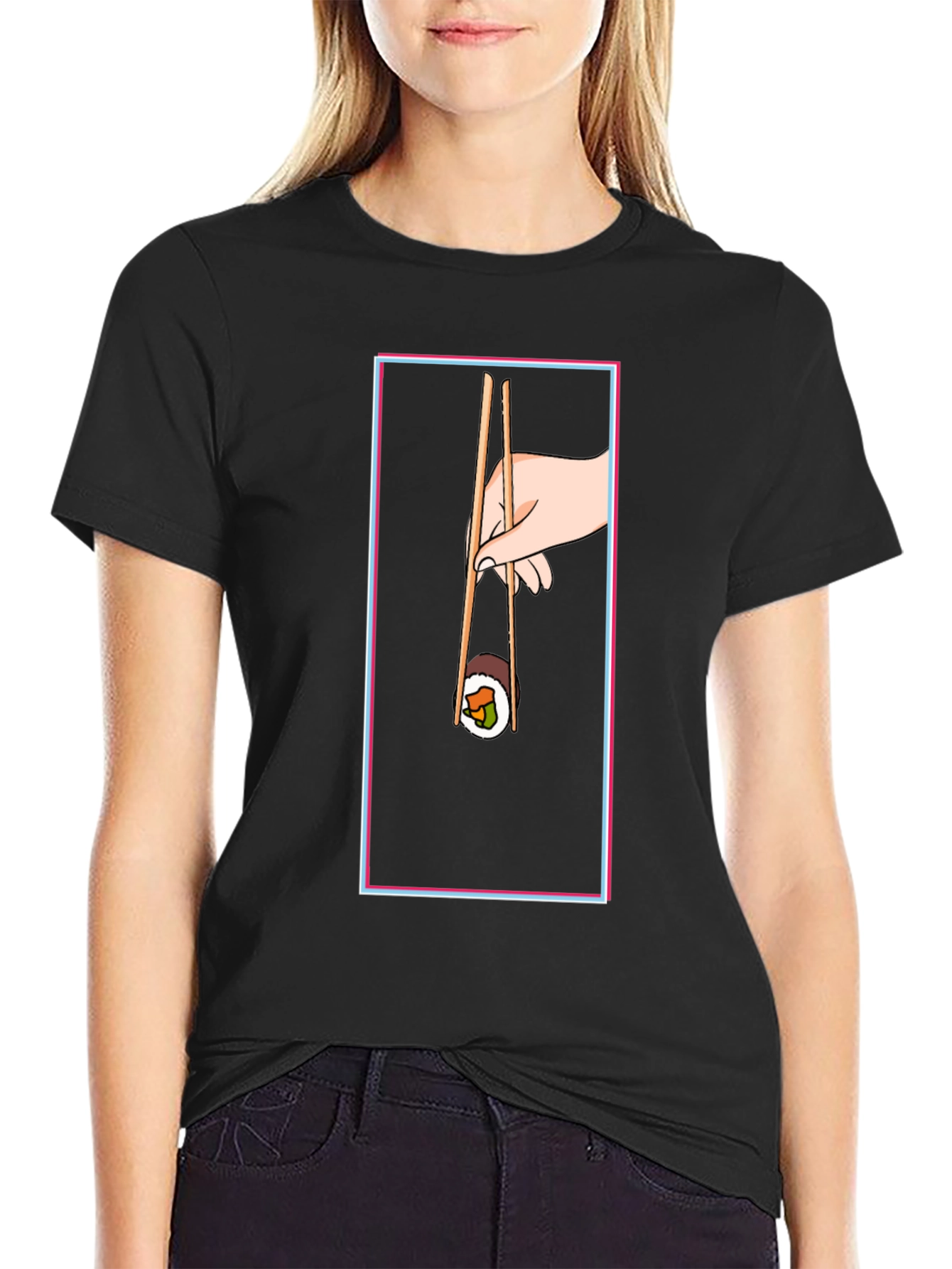 Sushi Chopsticks Graphic Tee - Unique Design