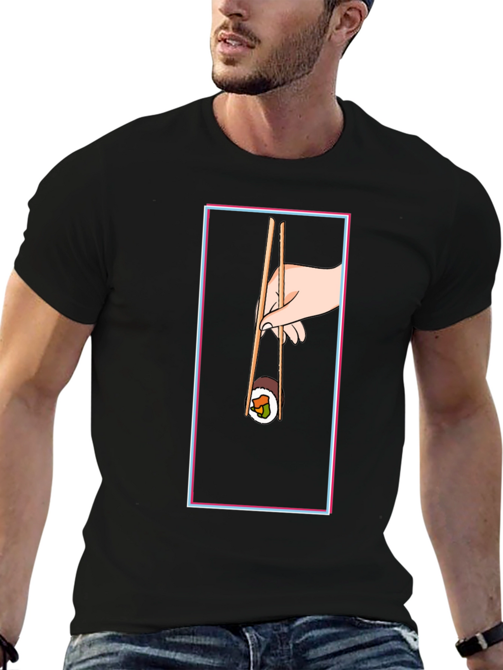 Sushi Chopsticks Graphic Tee - Unique Design