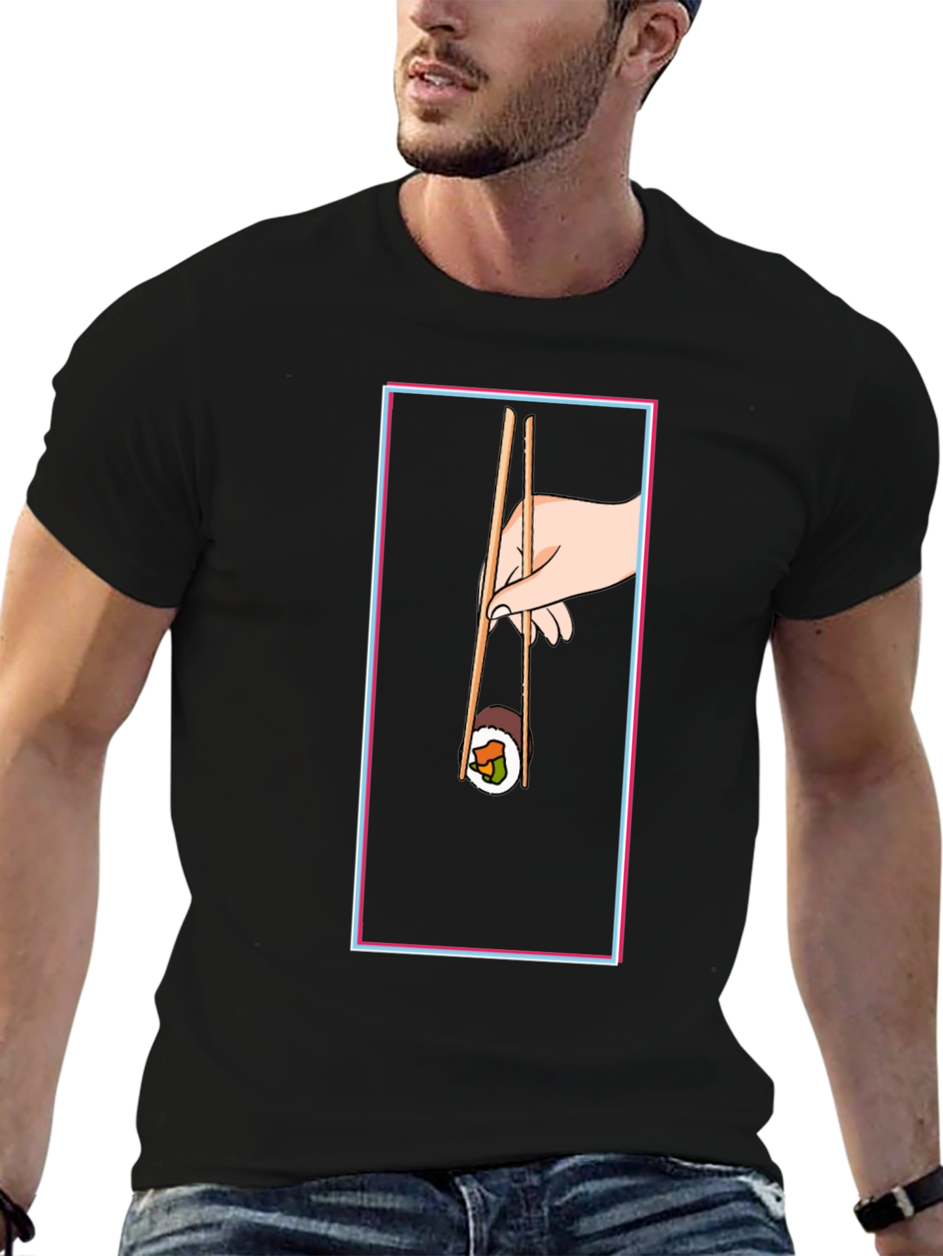 Sushi Chopsticks Graphic Tee - Unique Design