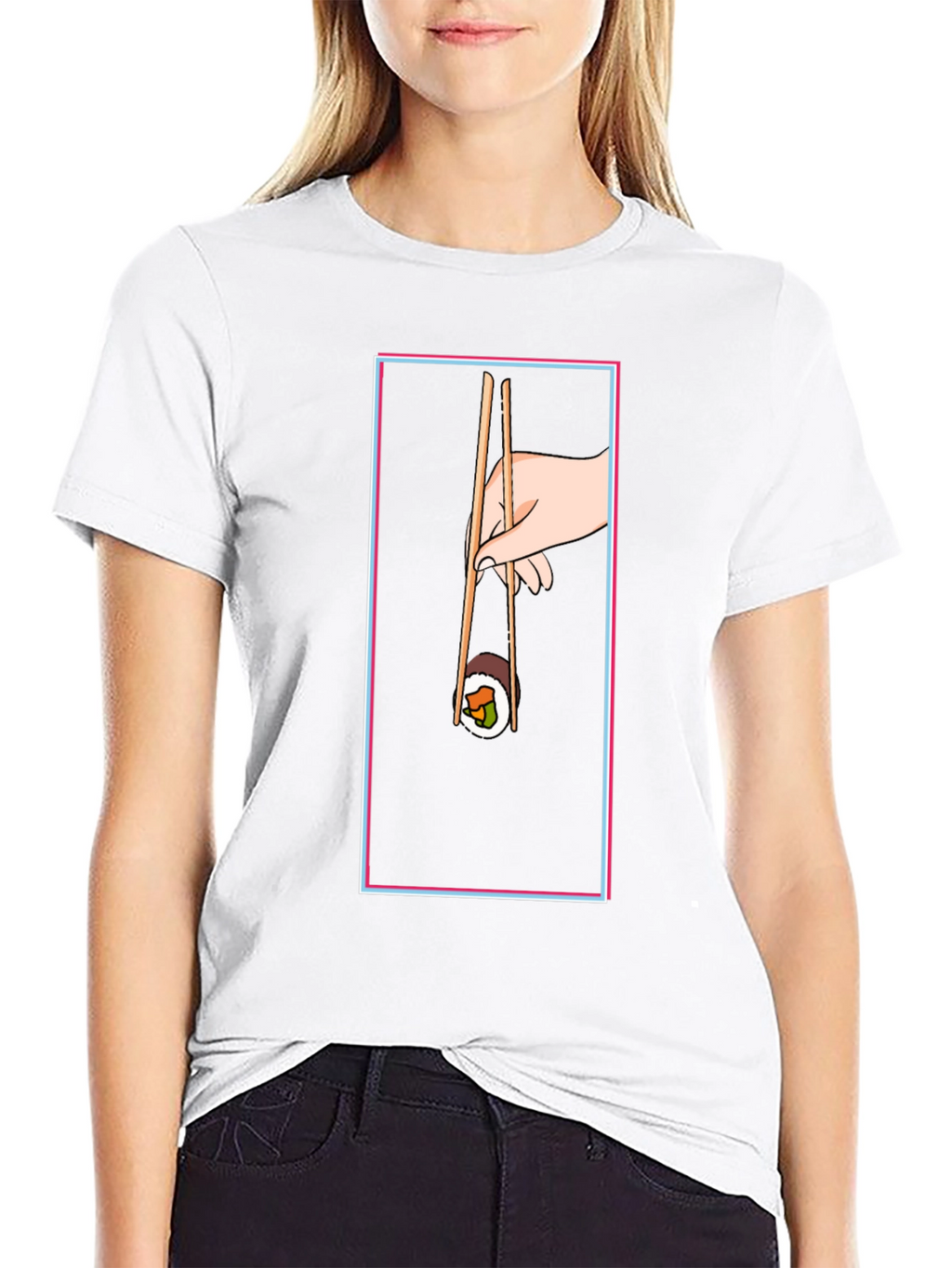 Sushi Chopsticks Graphic Tee - Unique Design