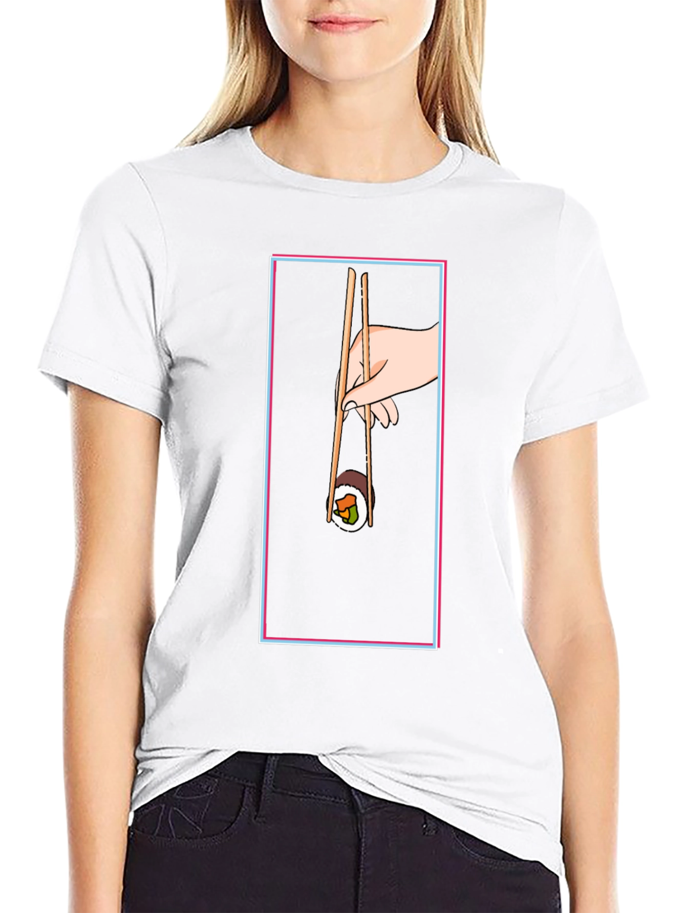 Sushi Chopsticks Graphic Tee - Unique Design