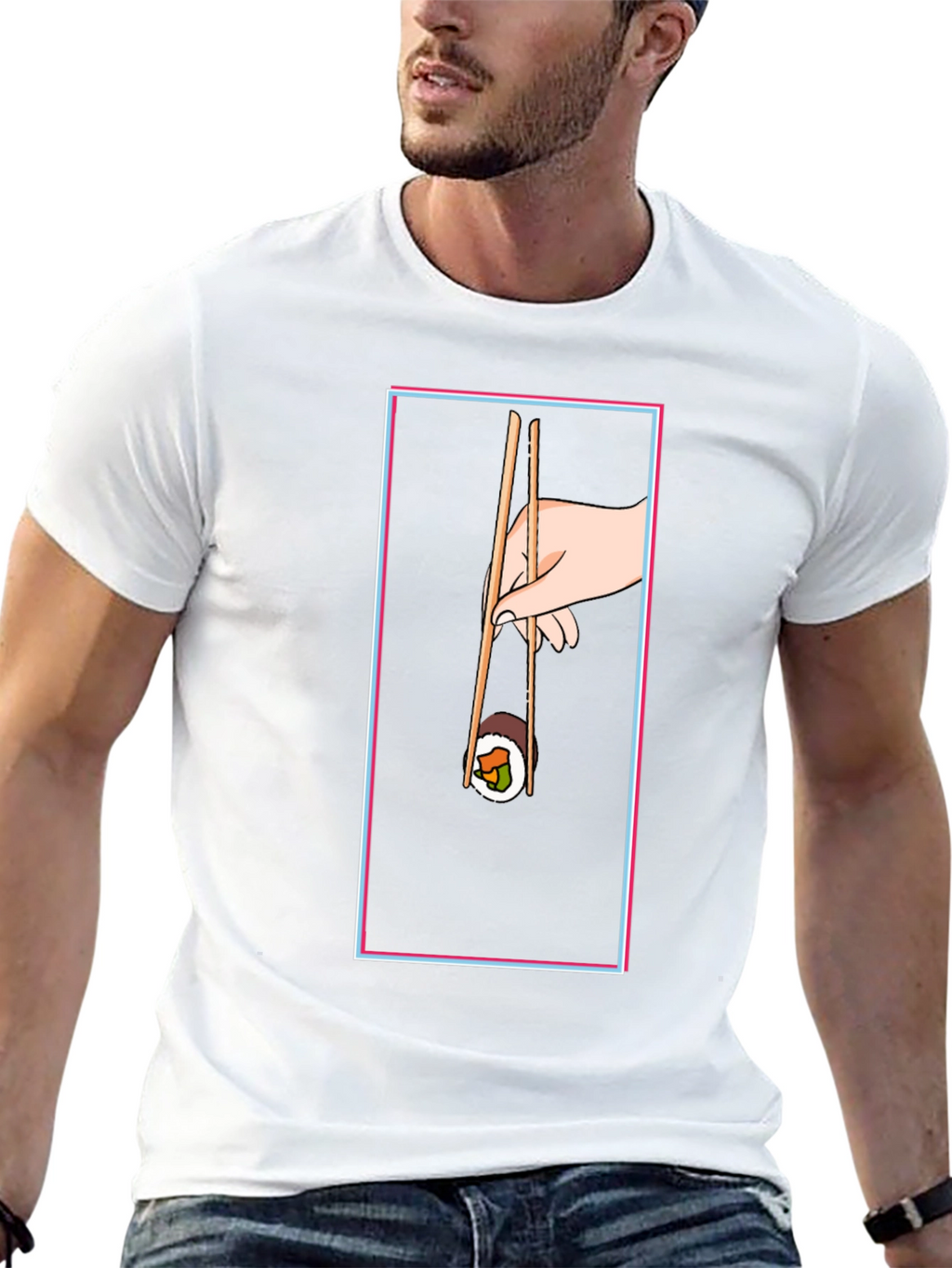 Sushi Chopsticks Graphic Tee - Unique Design
