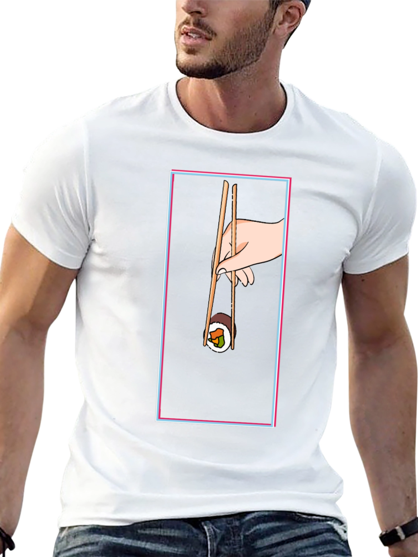 Sushi Chopsticks Graphic Tee - Unique Design
