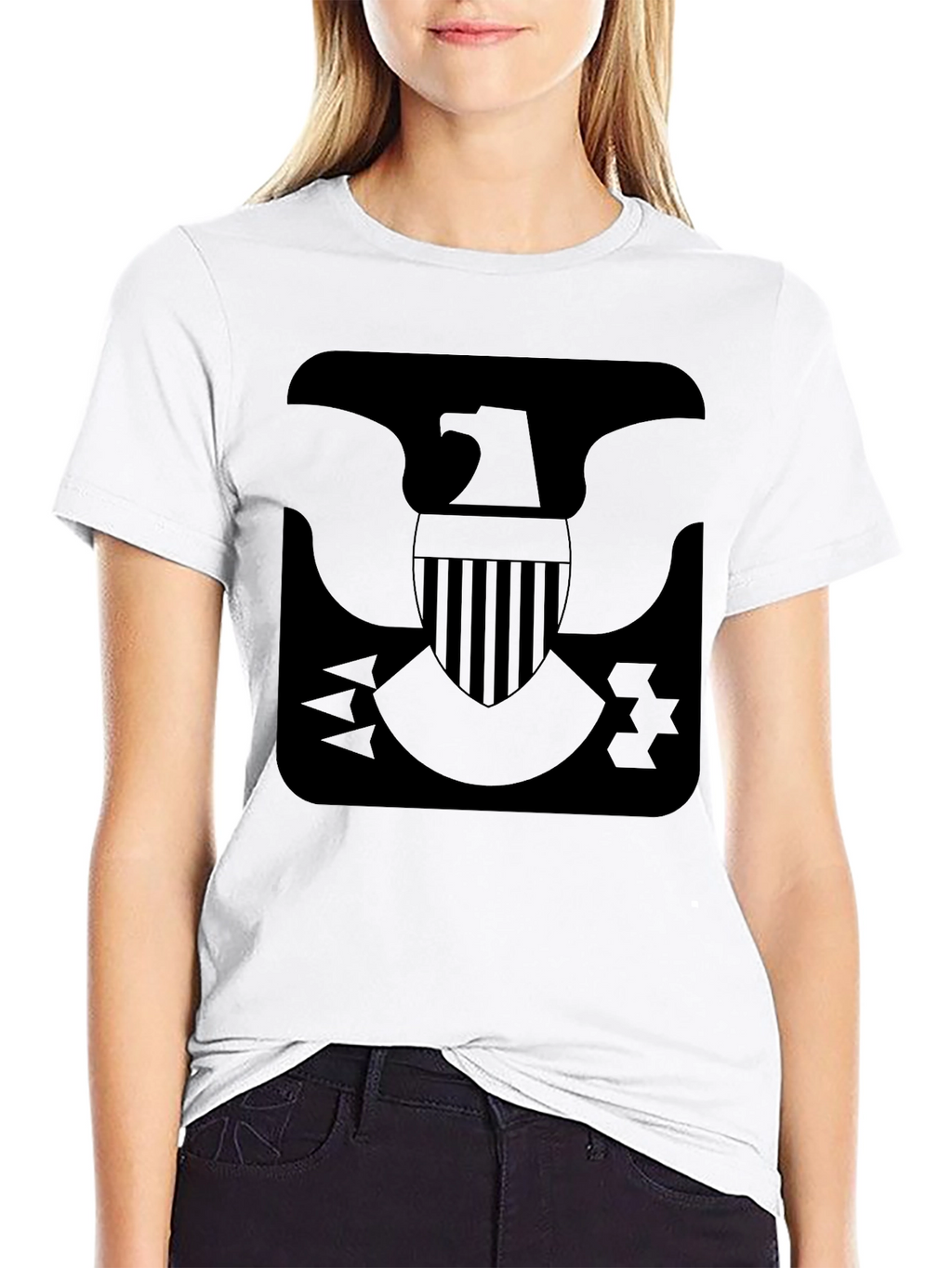 Black T-Shirt Eagle Emblem Graphic Tee