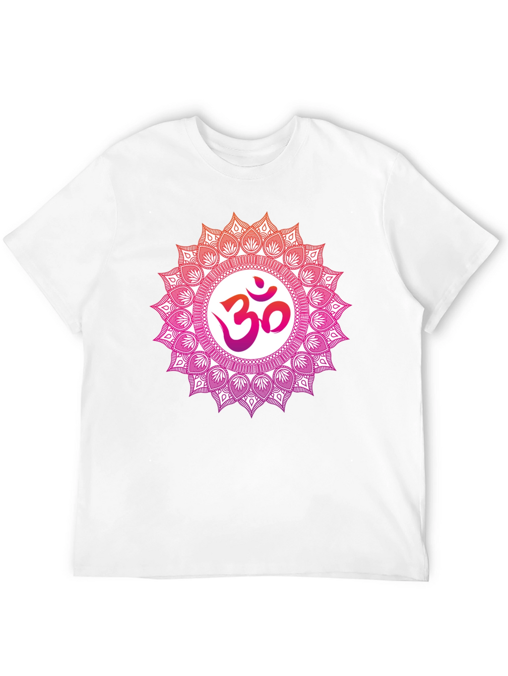 Om Mandala Graphic Tee - Black Cotton Blend T-Shirt