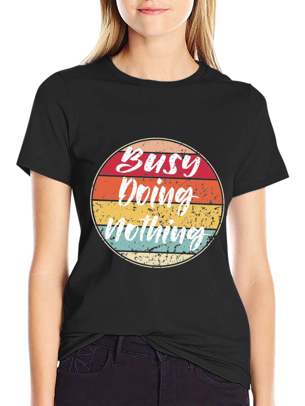 Busy Doing Nothing Retro Graphic Tee
