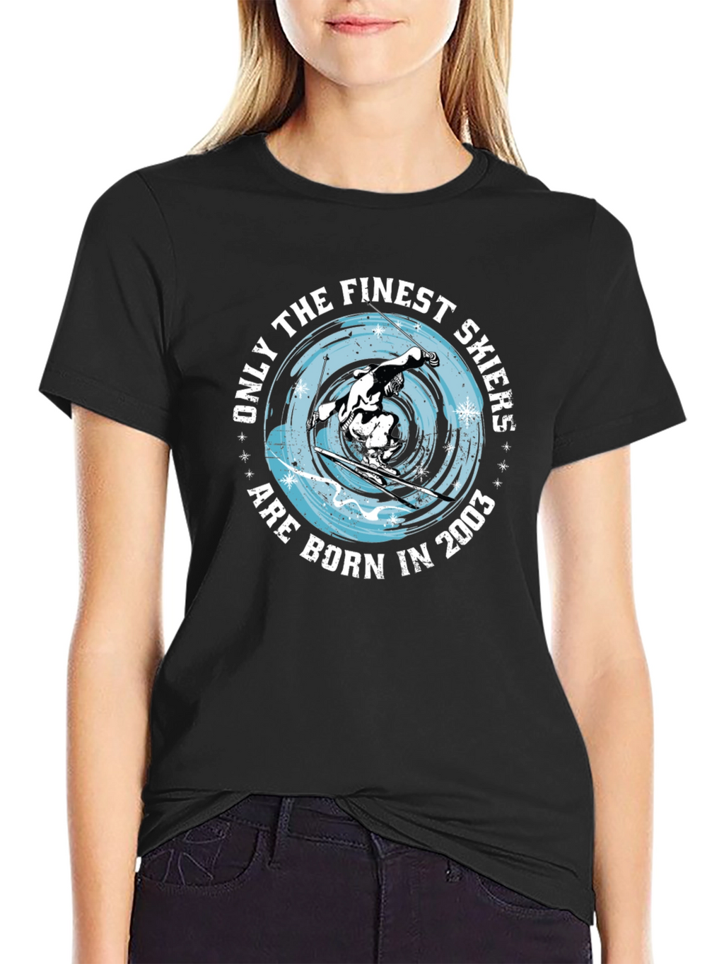 Finest Skiers Born in 2003 Black T-Shirt