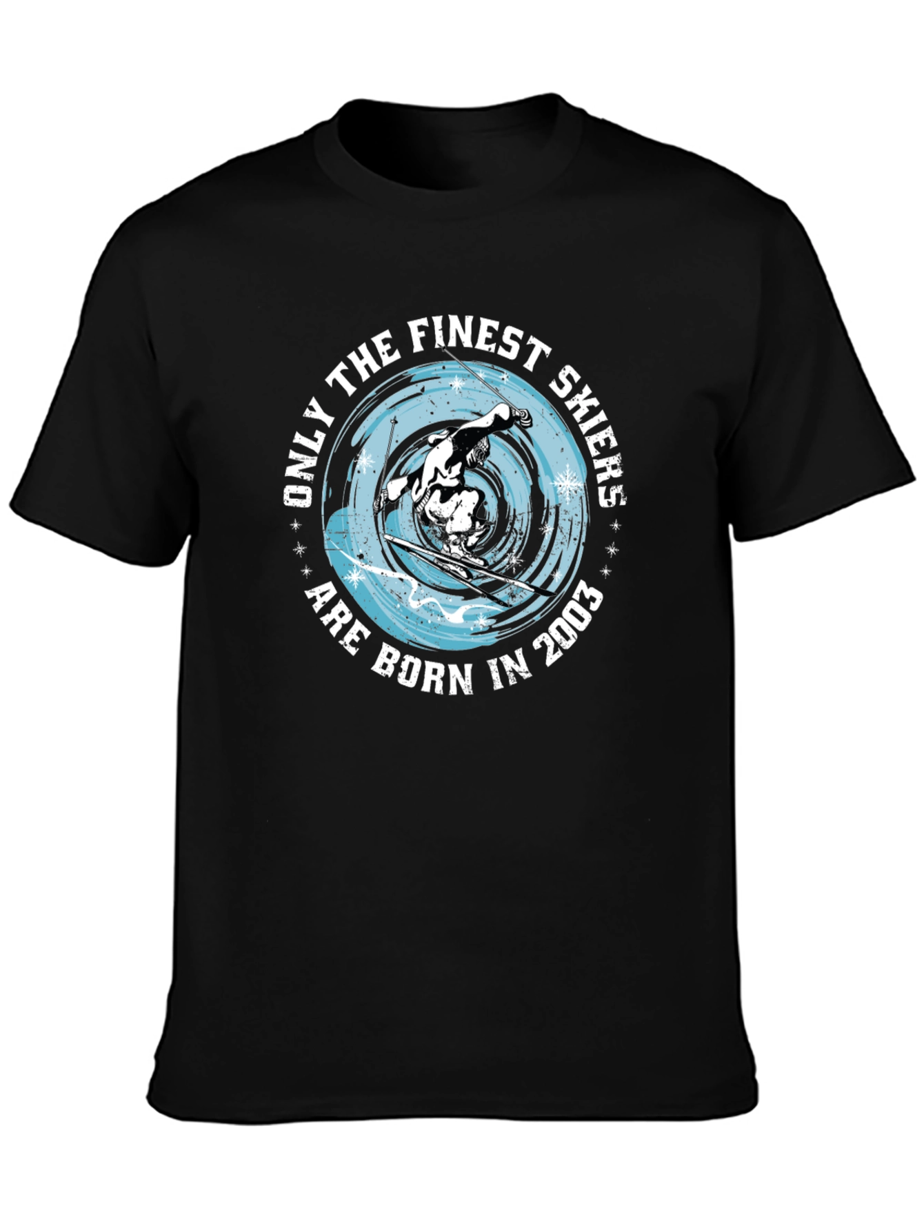 Finest Skiers Born in 2003 Black T-Shirt