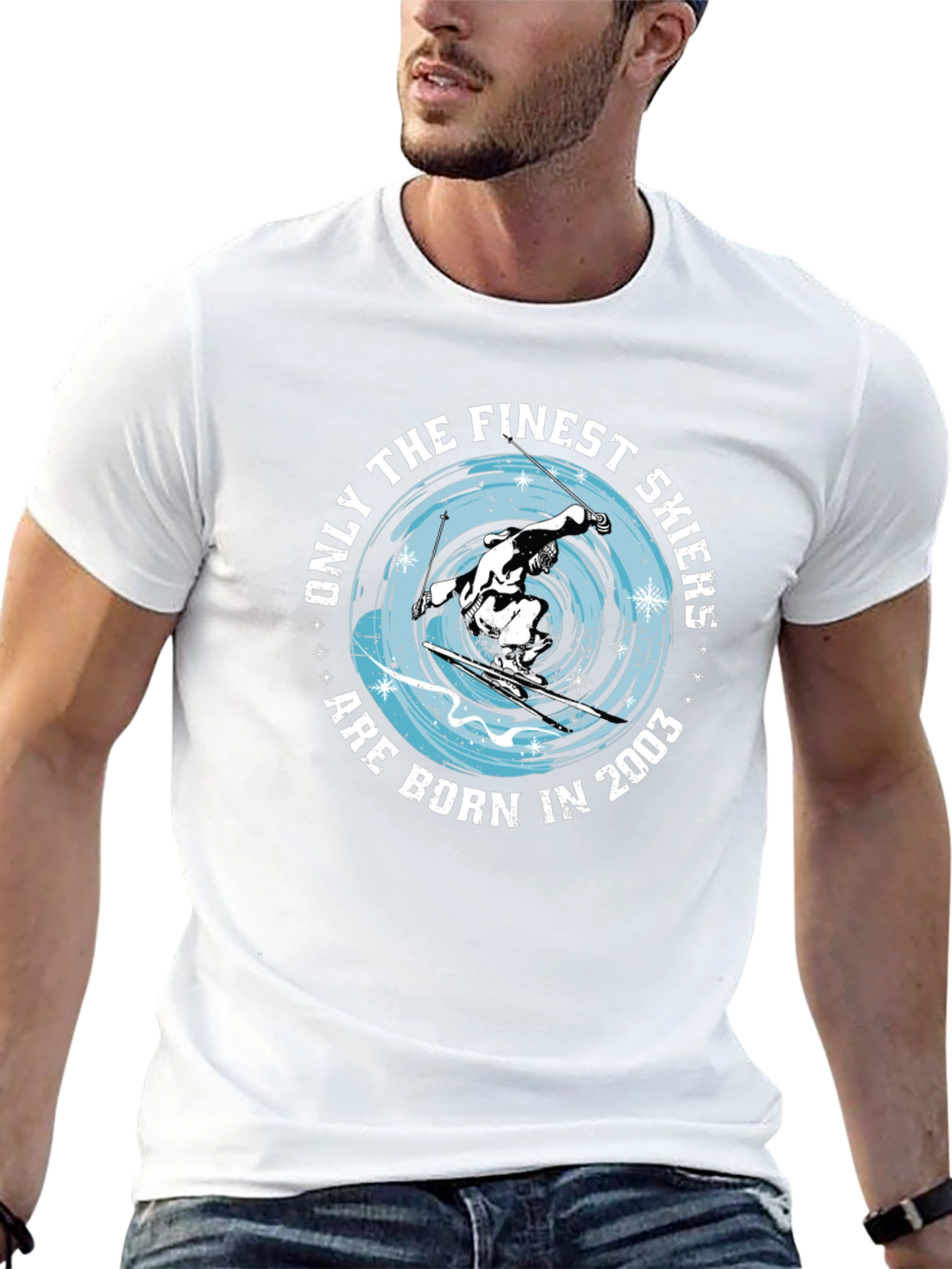 Finest Skiers Born in 2003 Black T-Shirt