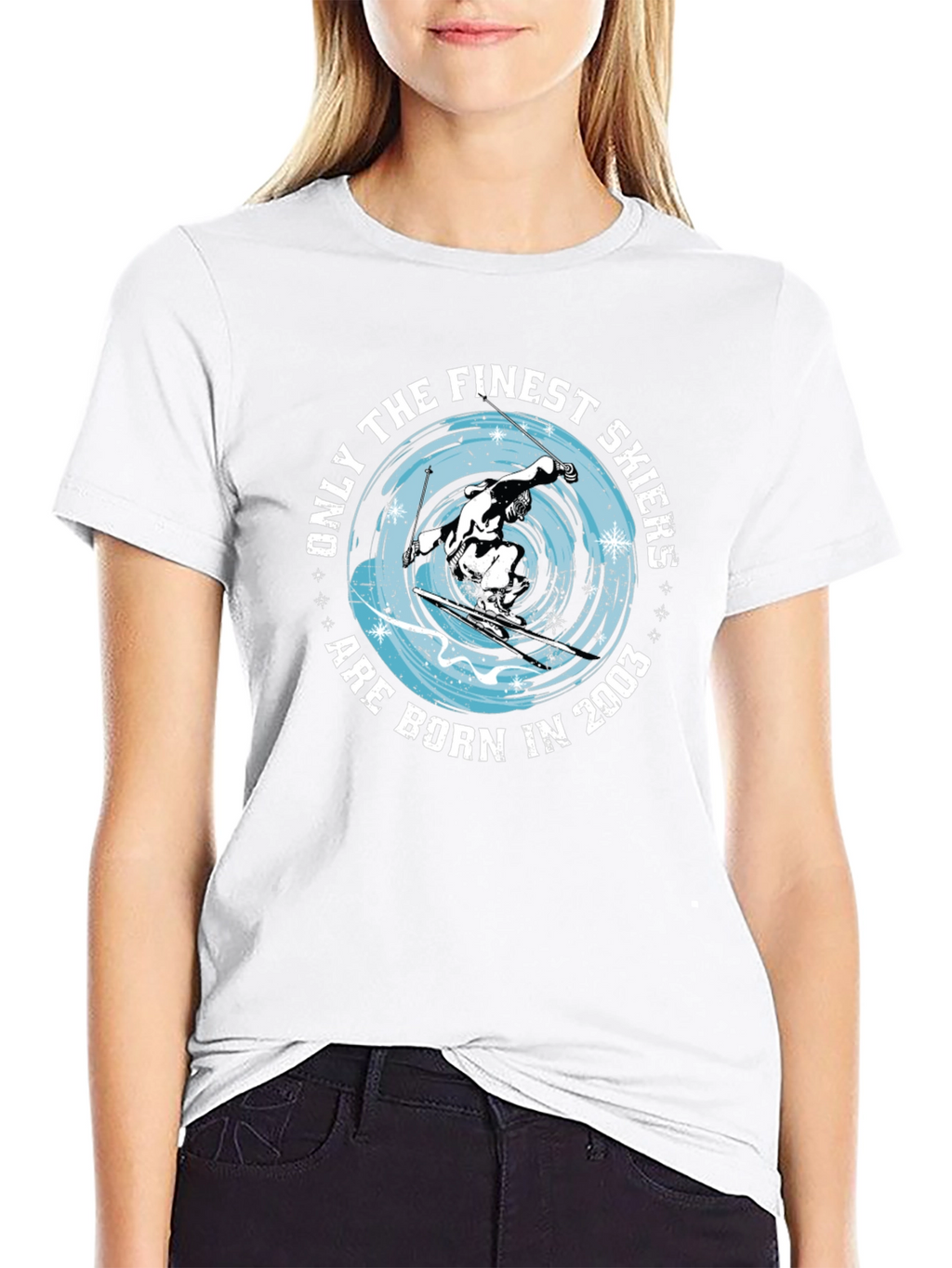 Finest Skiers Born in 2003 Black T-Shirt