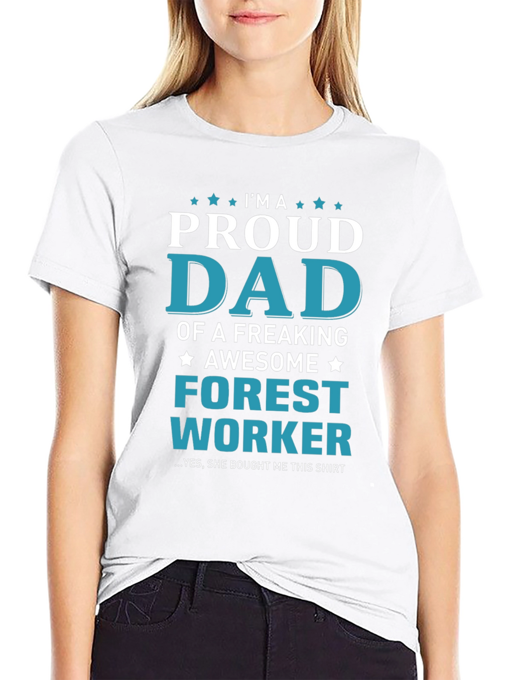 Proud Dad Forest Worker Graphic T-Shirt