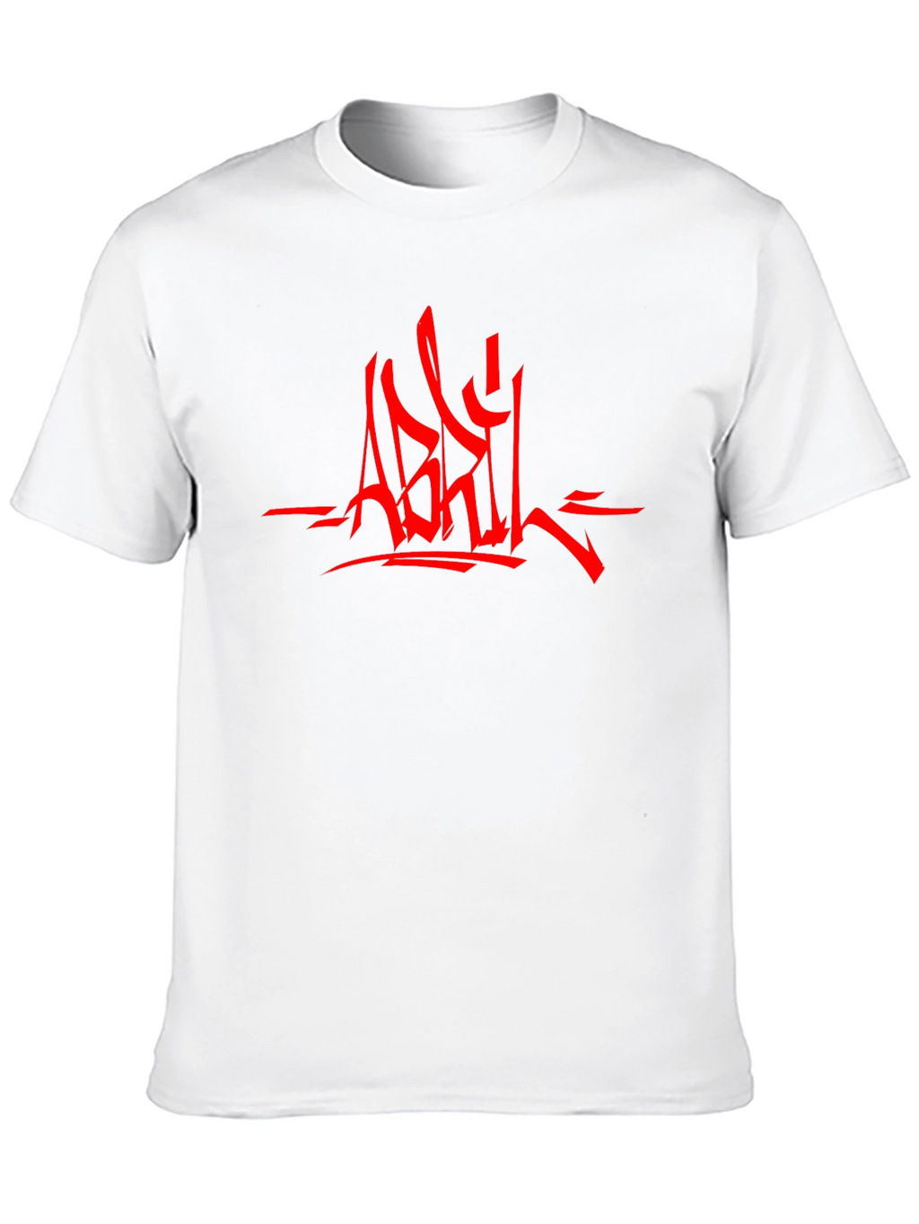 Edgy Red Graphic Print Black T-Shirt