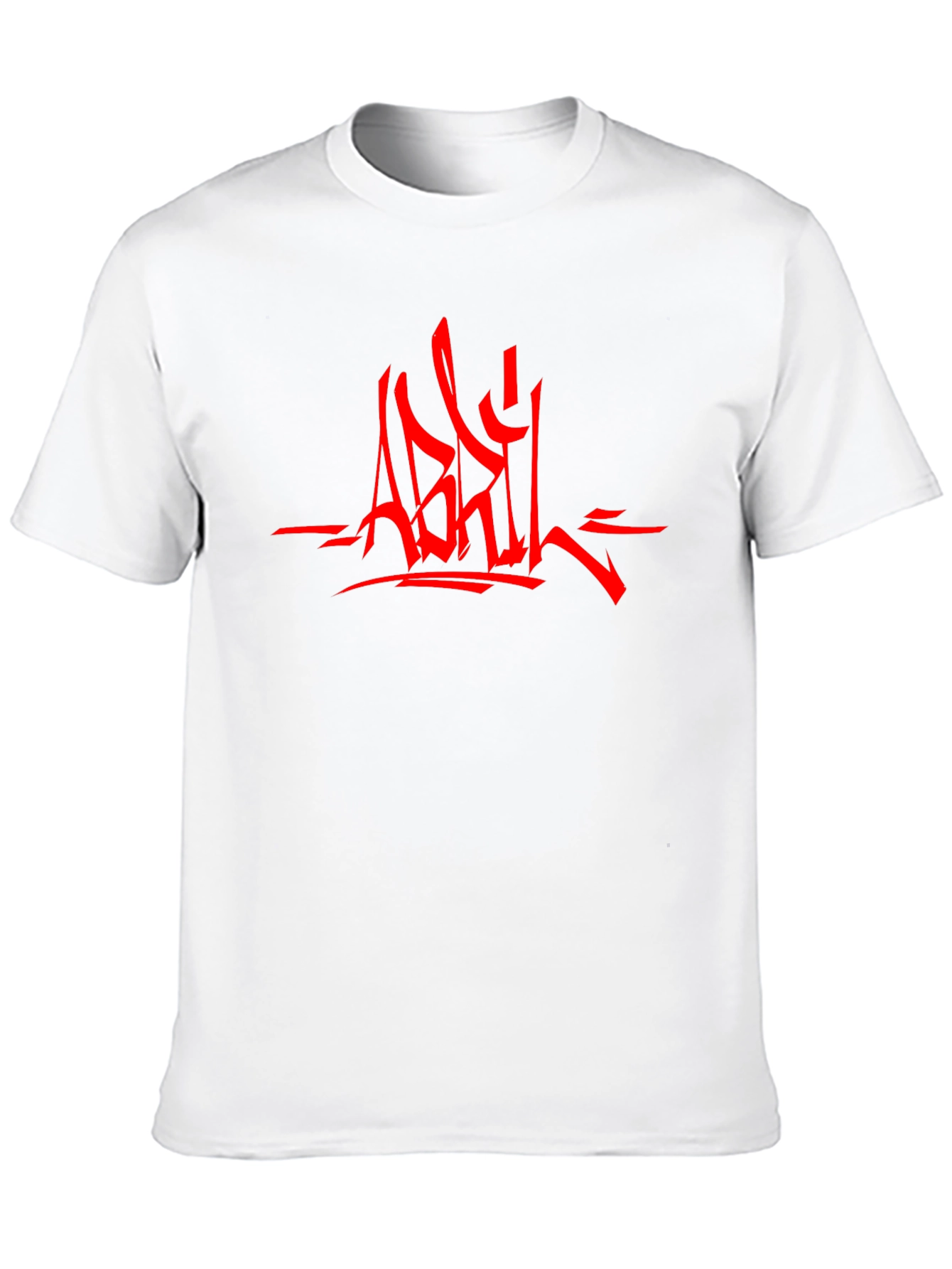 Edgy Red Graphic Print Black T-Shirt
