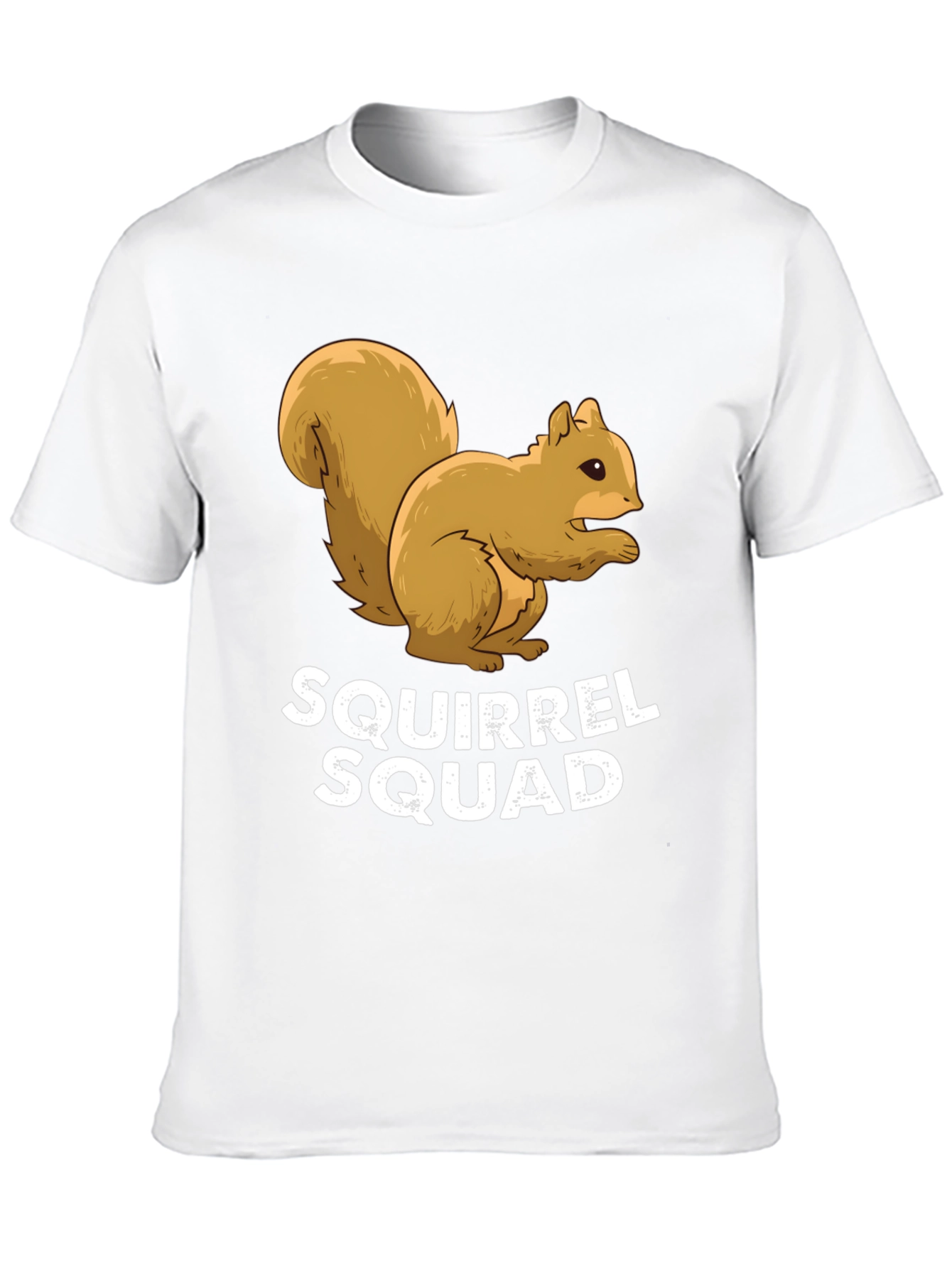 Squirrel Squad Graphic Tee - Black Crew Neck Shirt