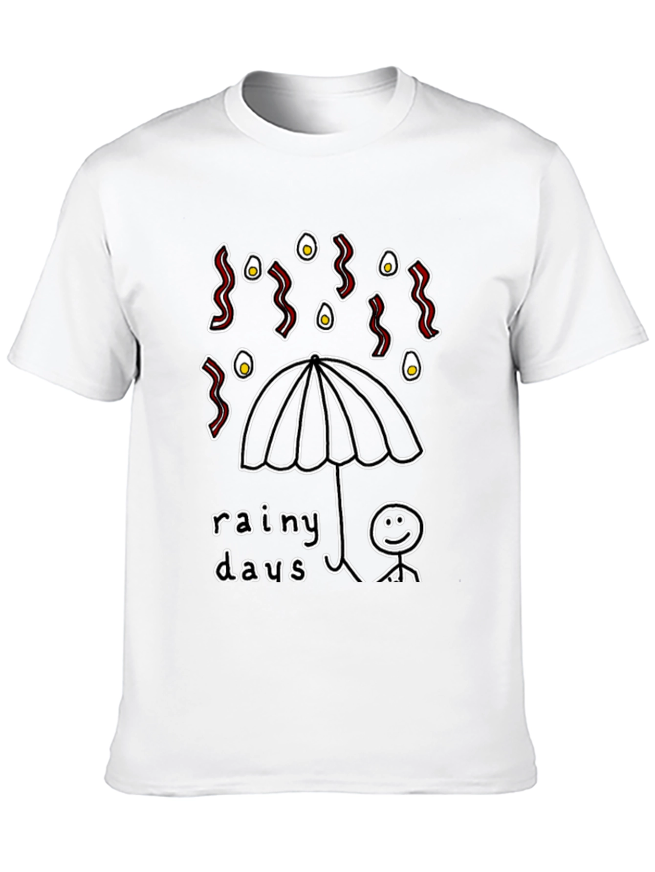Rainy Days Bacon & Eggs Graphic T-Shirt