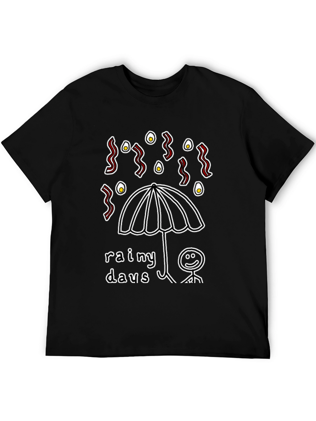 Rainy Days Bacon & Eggs Graphic T-Shirt