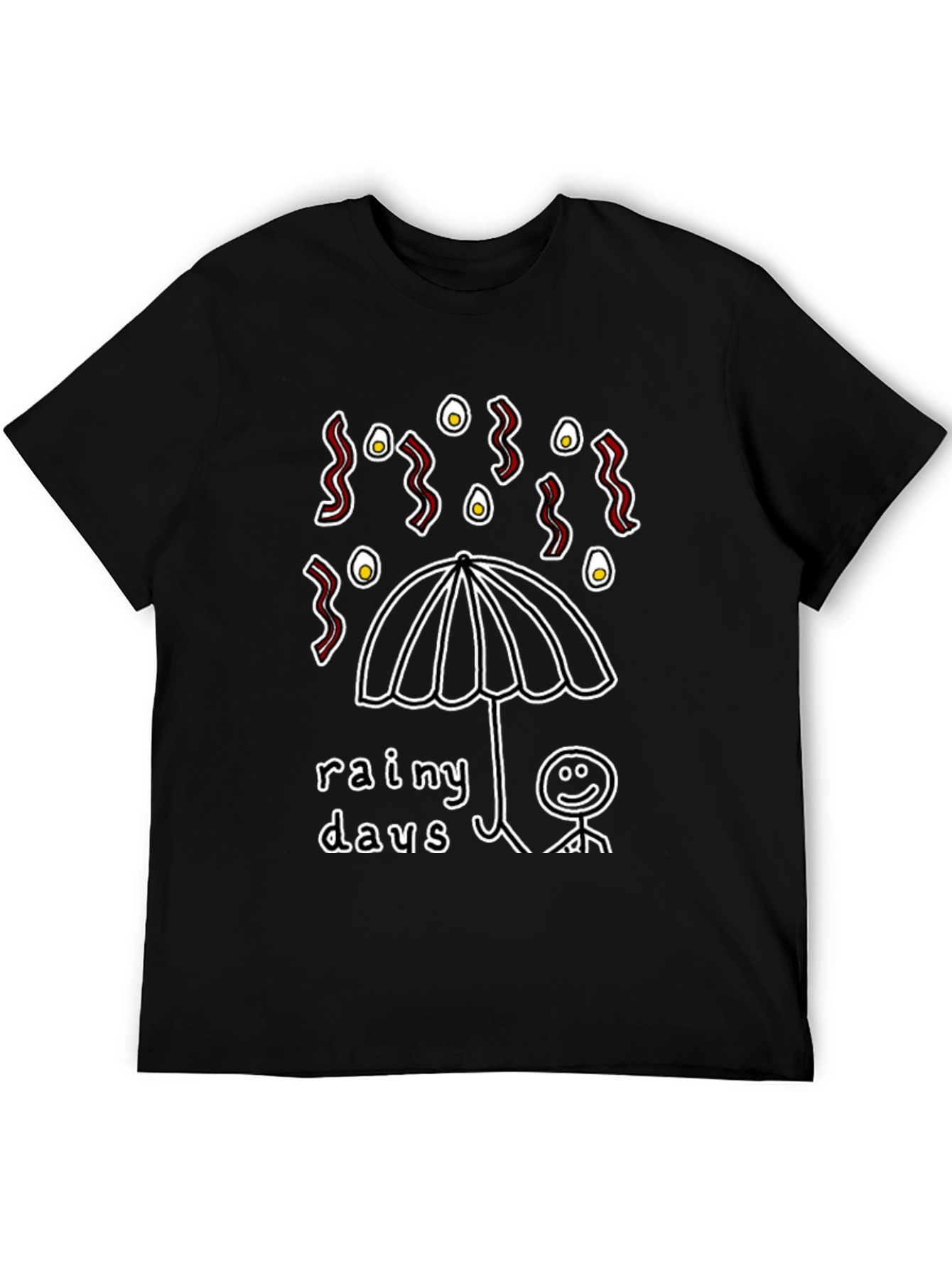 Rainy Days Bacon & Eggs Graphic T-Shirt