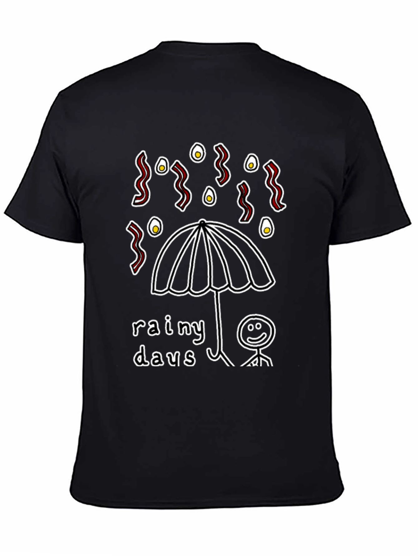 Rainy Days Bacon & Eggs Graphic T-Shirt