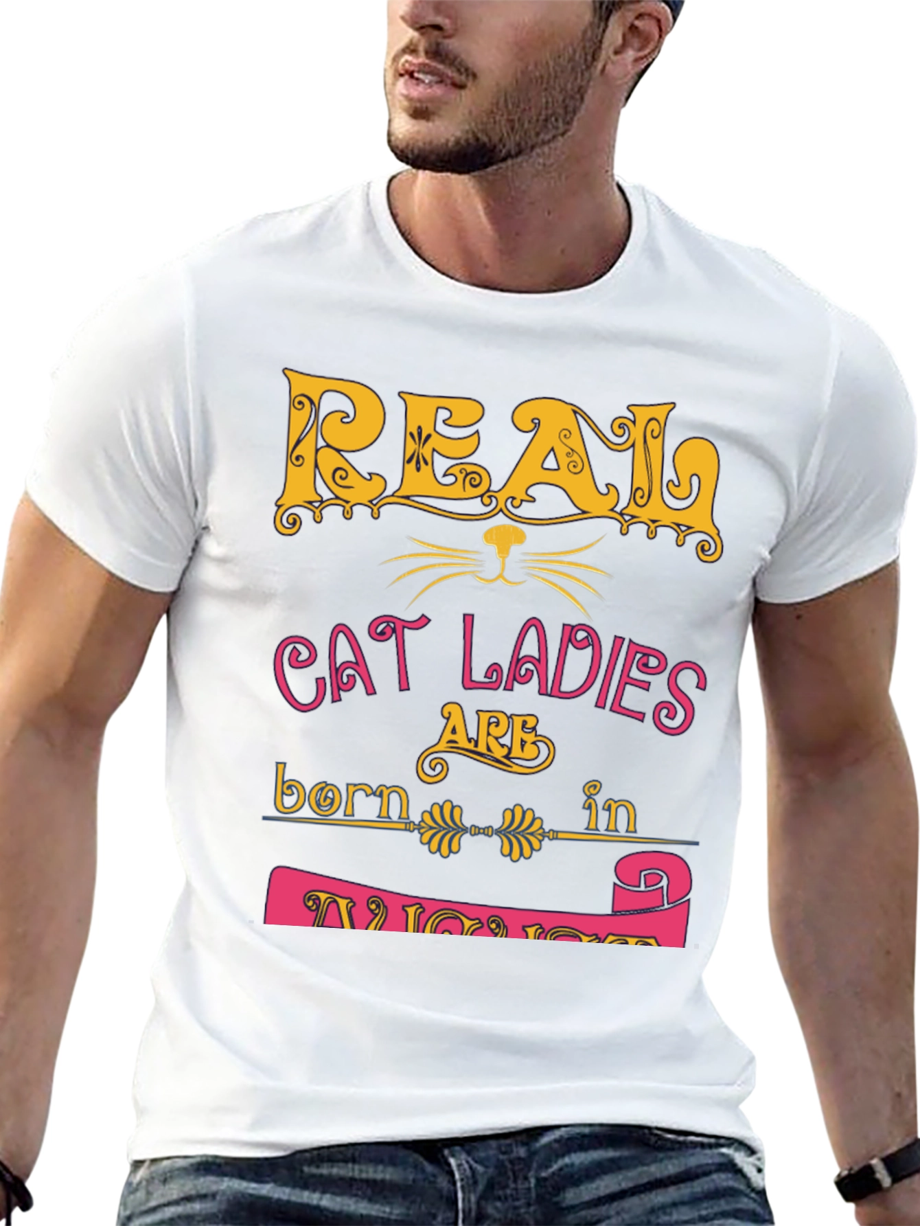 Real Cat Ladies Born in November Graphic T-Shirt