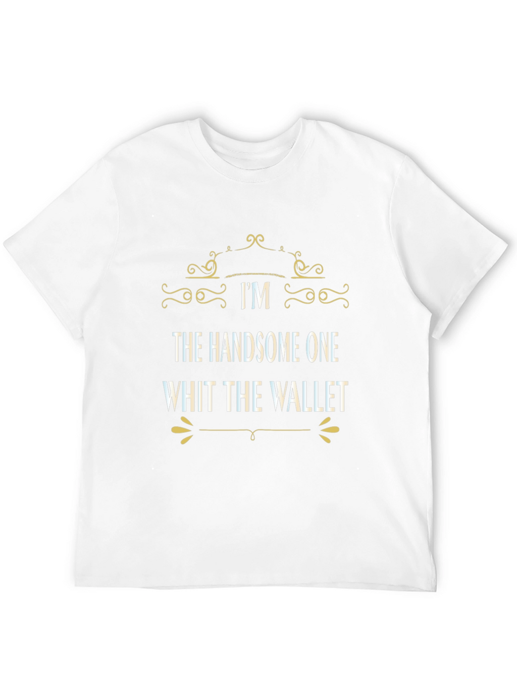 Handsome One Black Cotton Graphic Tee