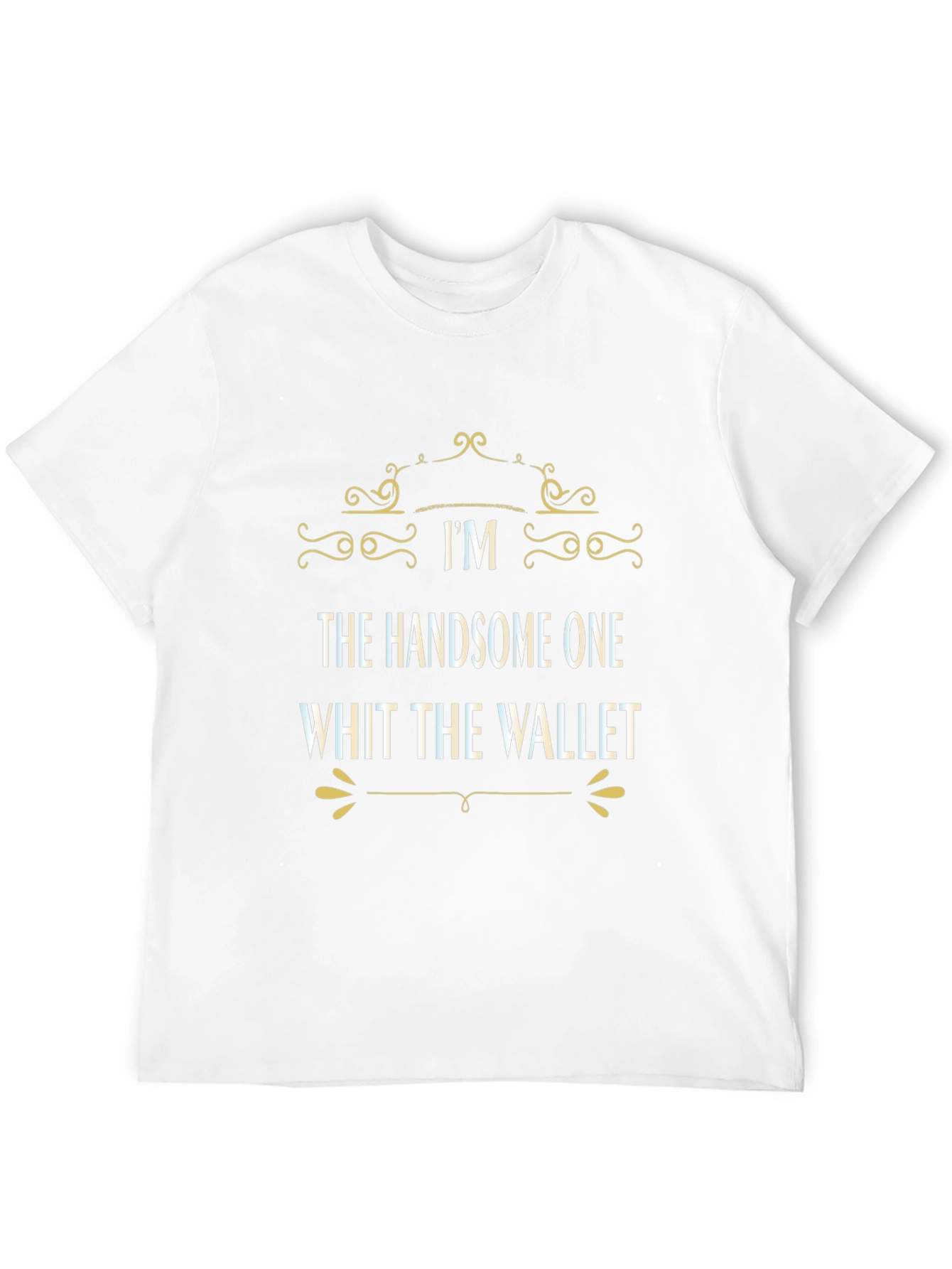 Handsome One Black Cotton Graphic Tee