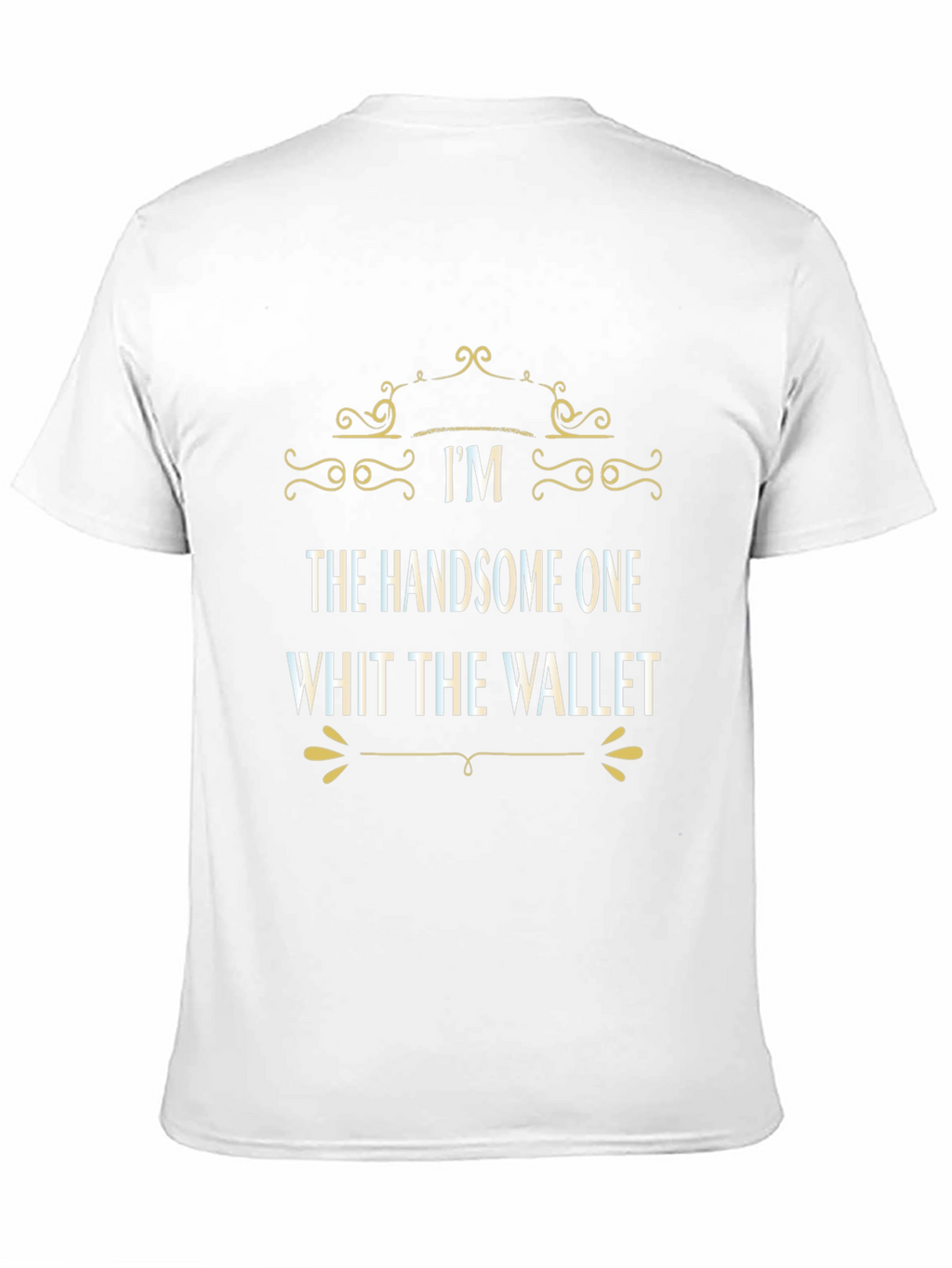 Handsome One Black Cotton Graphic Tee
