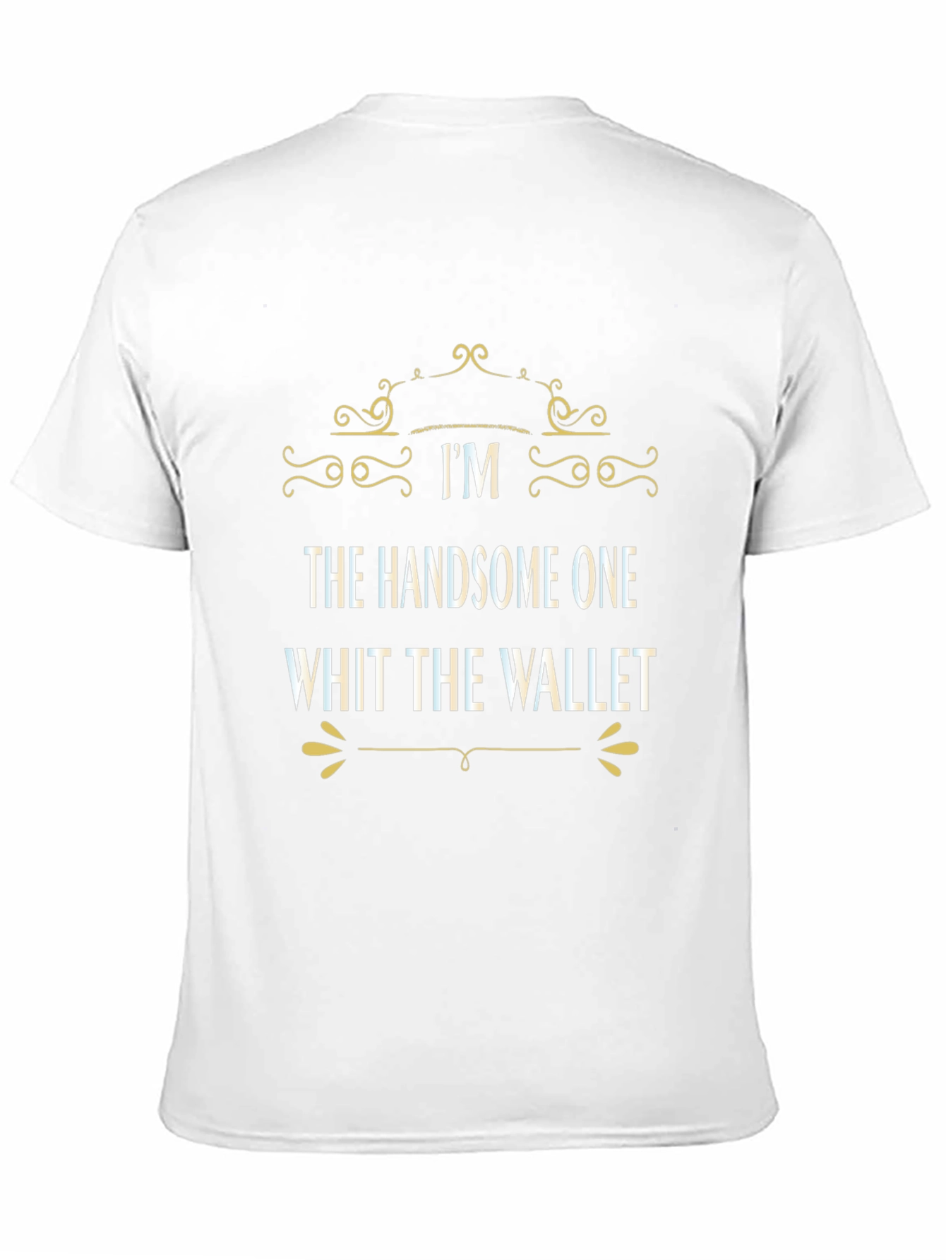 Handsome One Black Cotton Graphic Tee