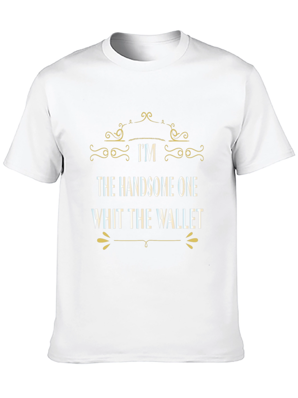 Handsome One Black Cotton Graphic Tee