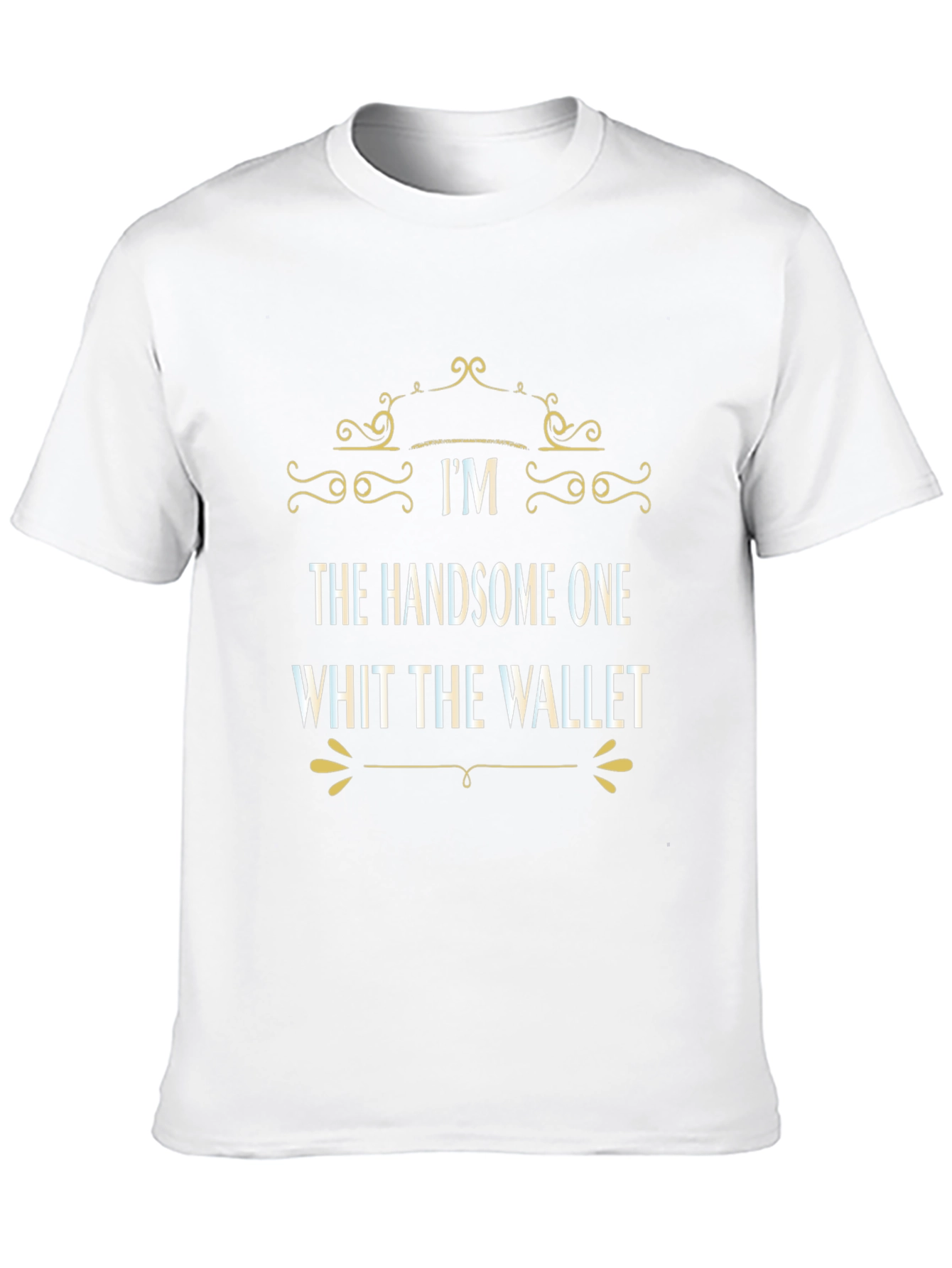 Handsome One Black Cotton Graphic Tee