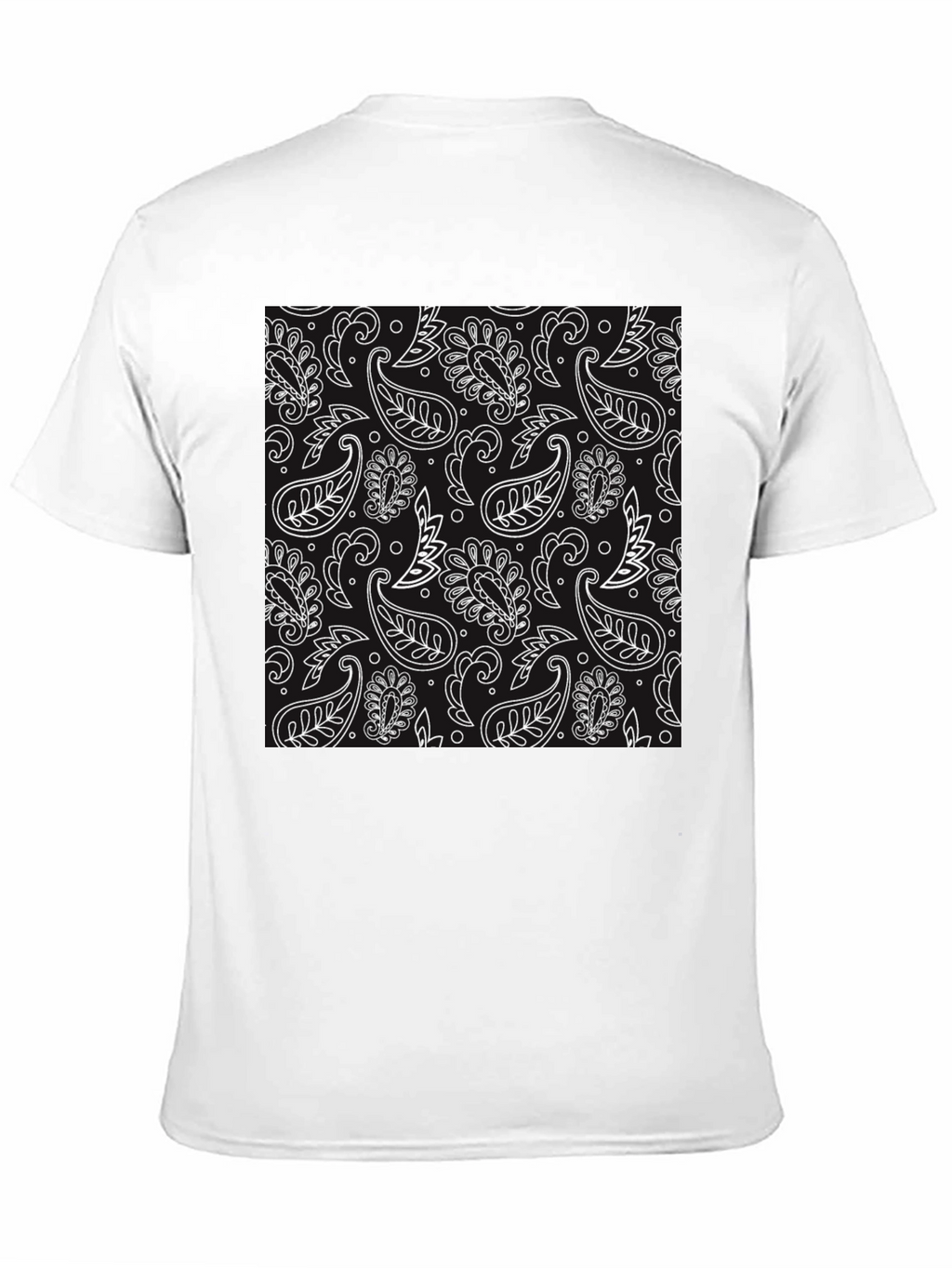 Black Paisley Print Tee