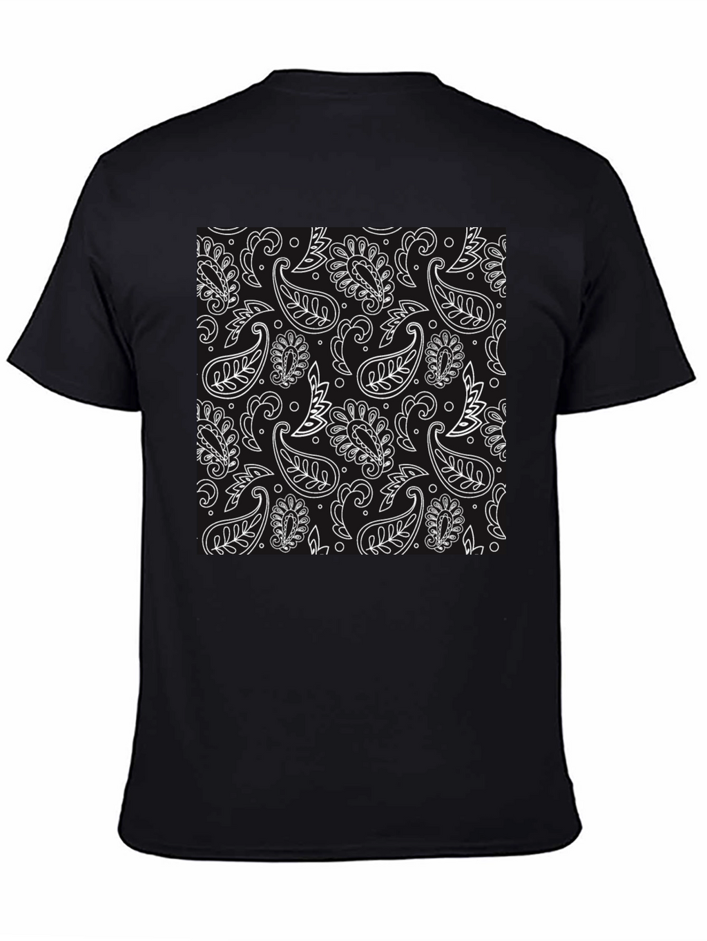 Black Paisley Print Tee